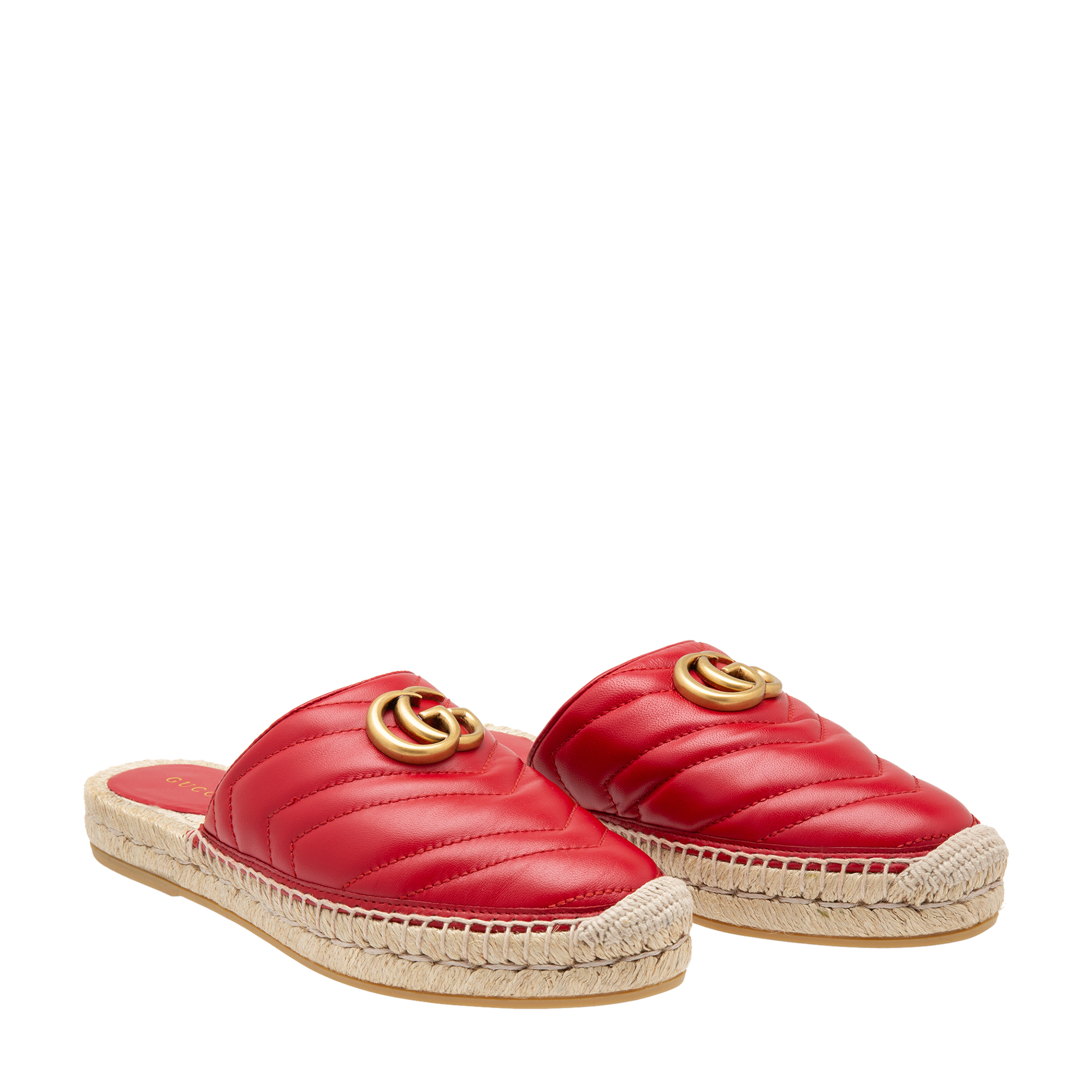 Gucci red leather espadrilles clearance
