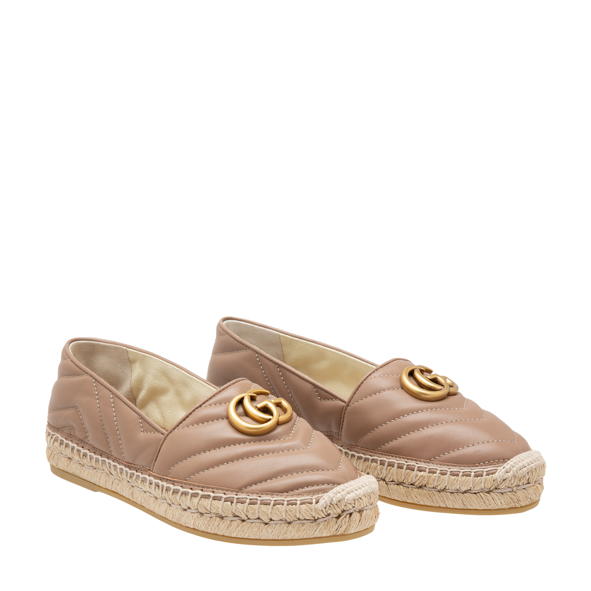 

Leather Marmont espadrilles, Beige