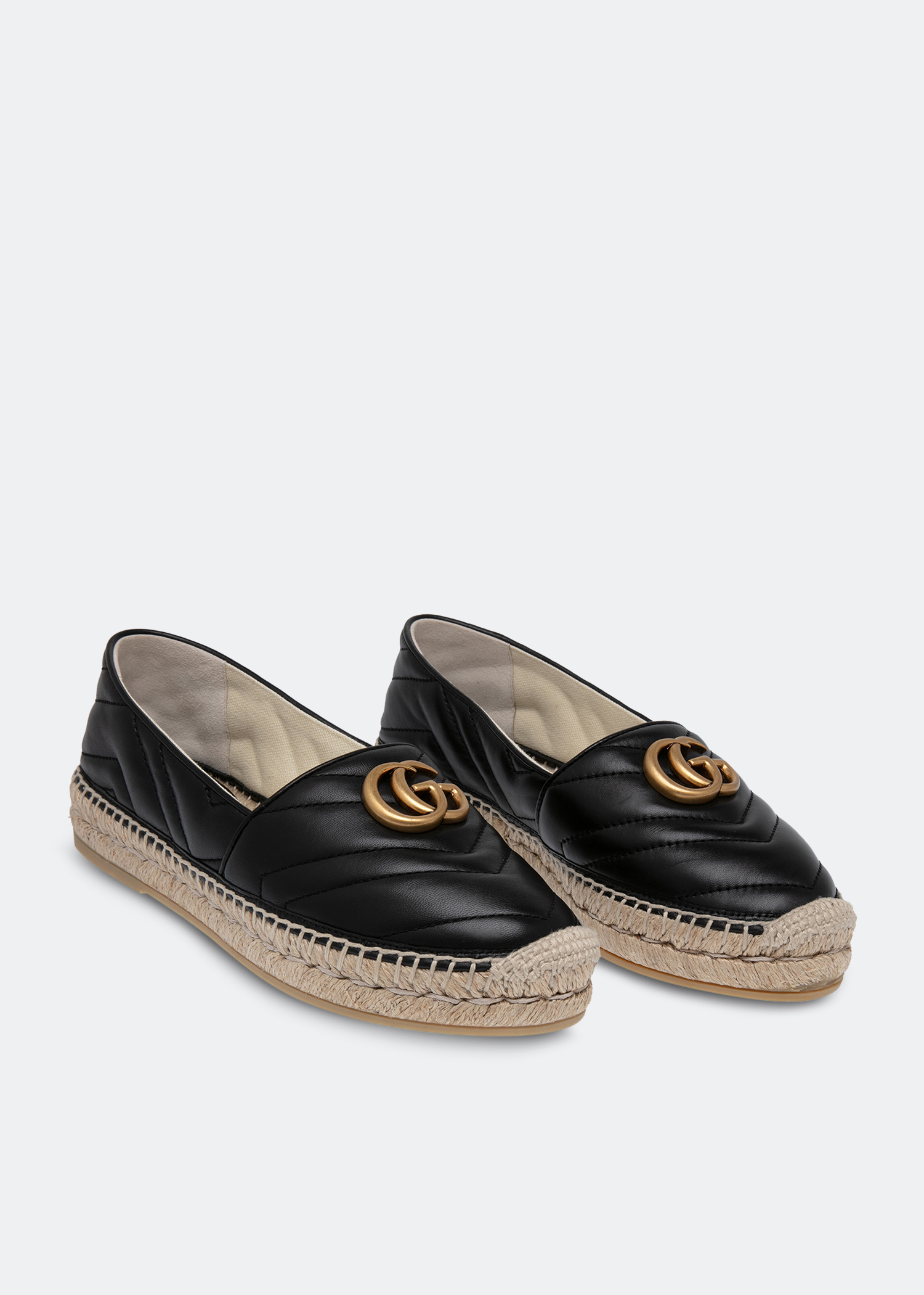 

Leather Marmont espadrilles, Black