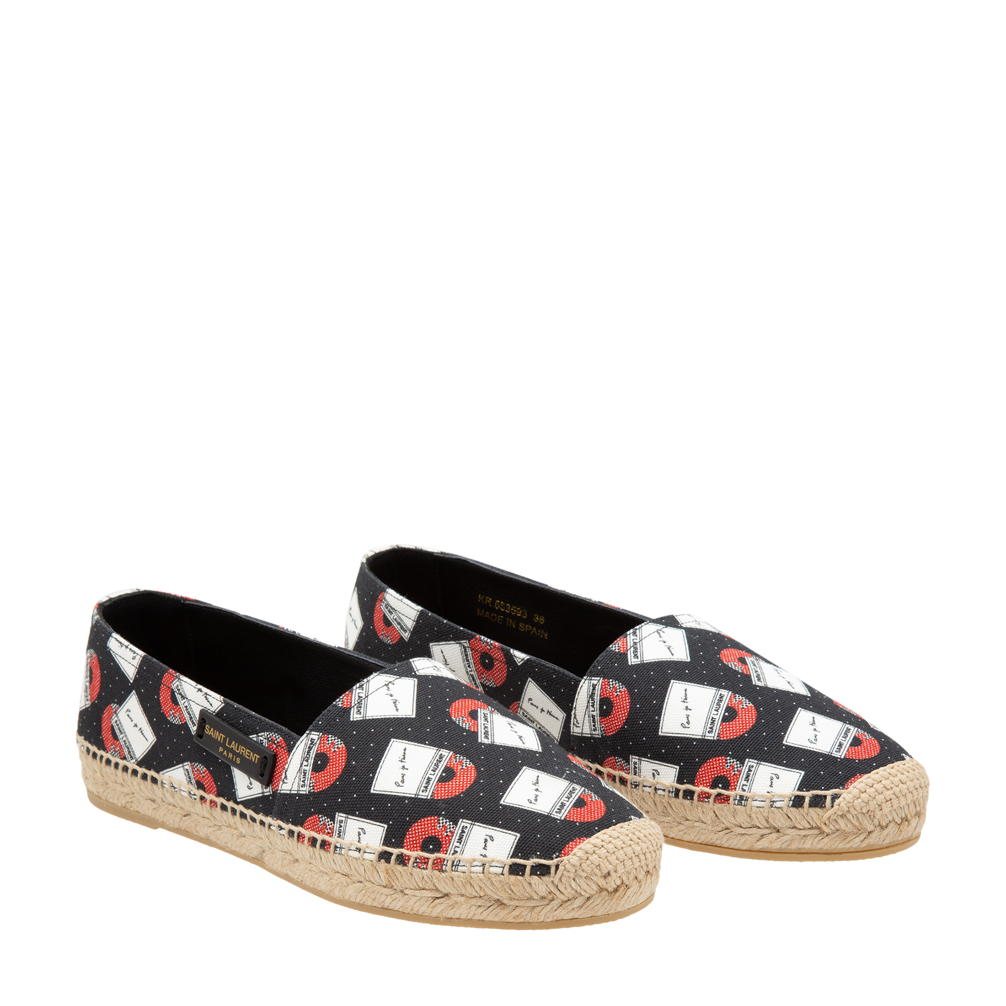 

Printed canvas espadrilles, Black