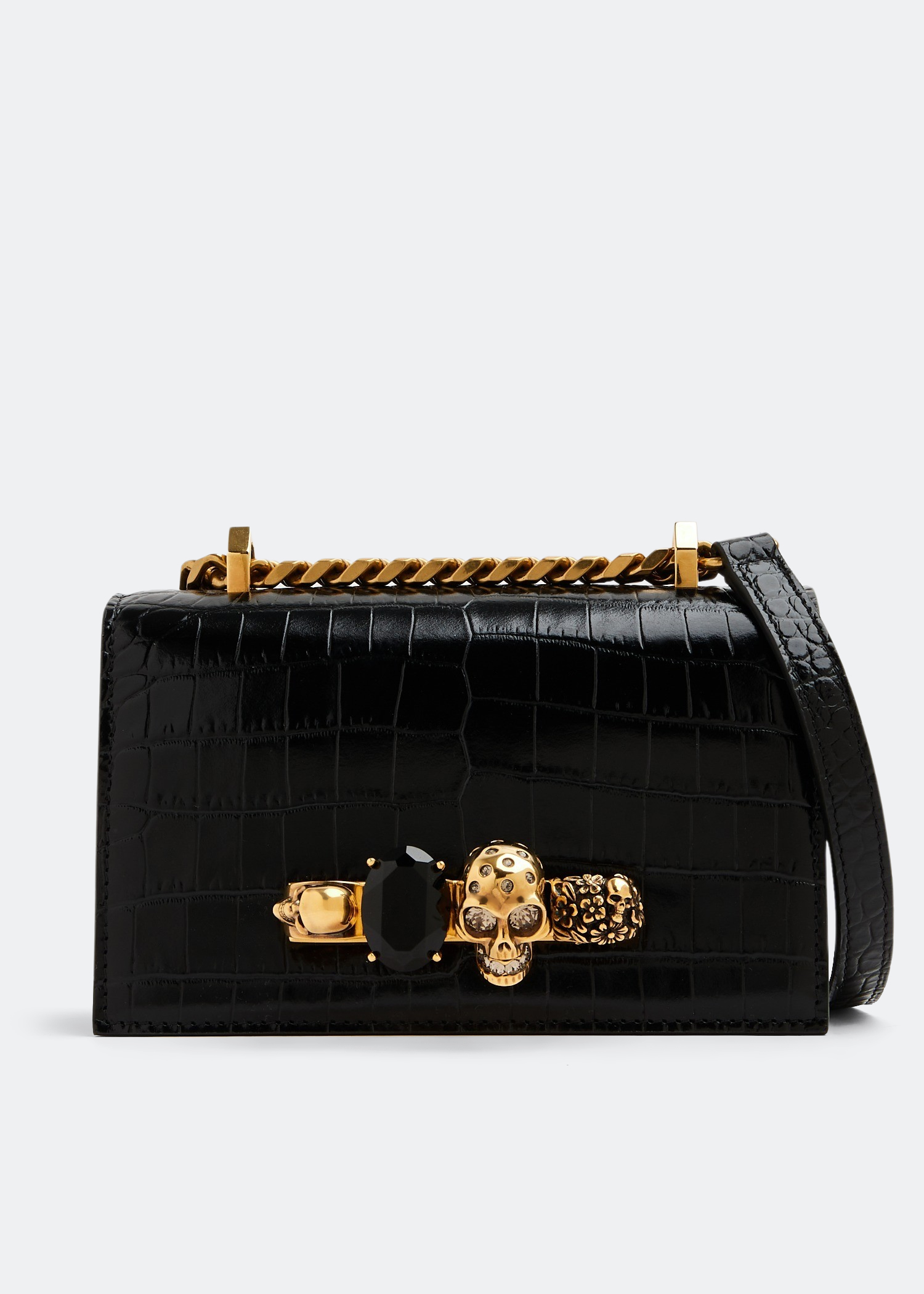 

Jewelled satchel, Black