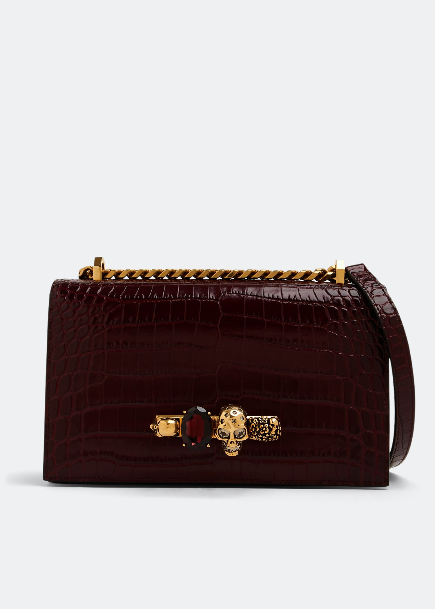 

Jewelled satchel, Burgundy