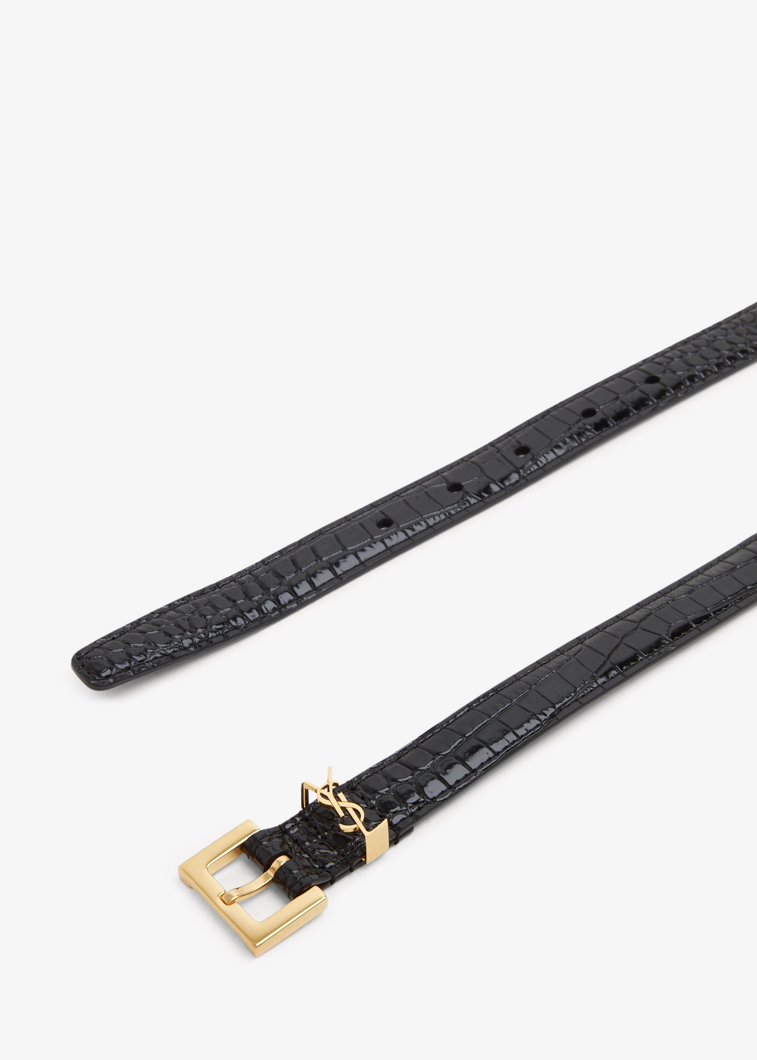 

Narrow monogram belt, Black