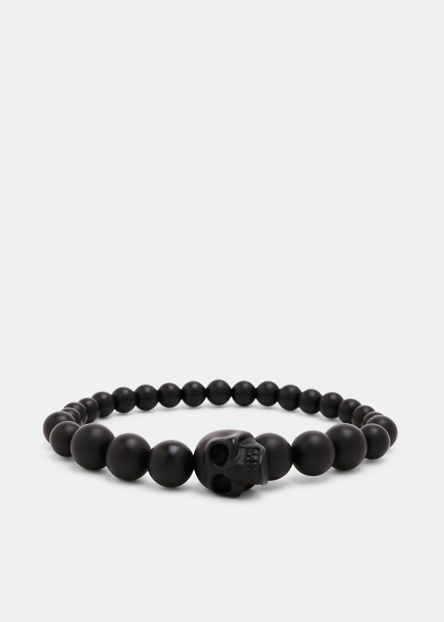 McQueen Skull beaded bracelet for Men Black in Bahrain Level Shoes