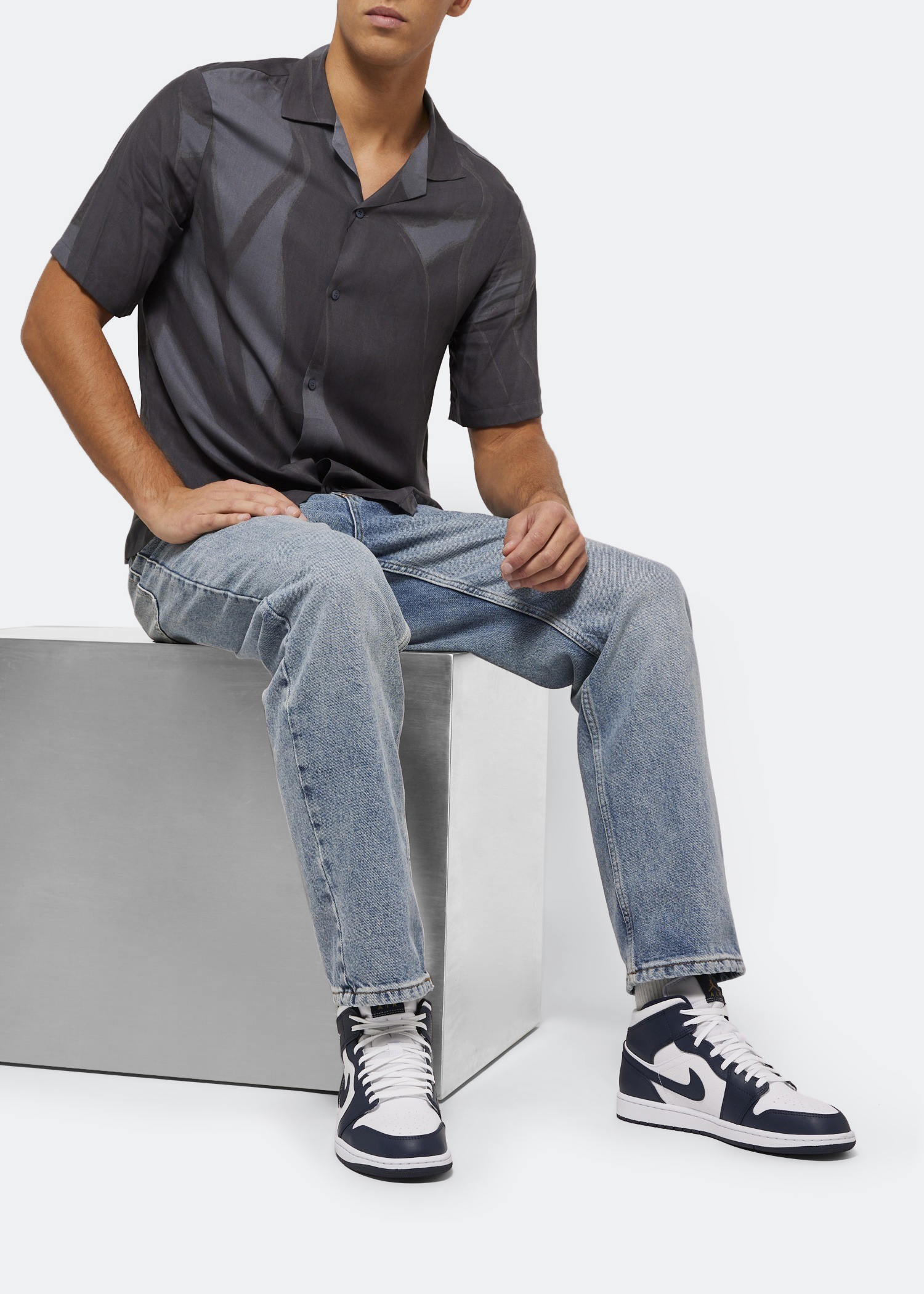 

Air Jordan 1 Mid 'Obsidian' sneakers, White