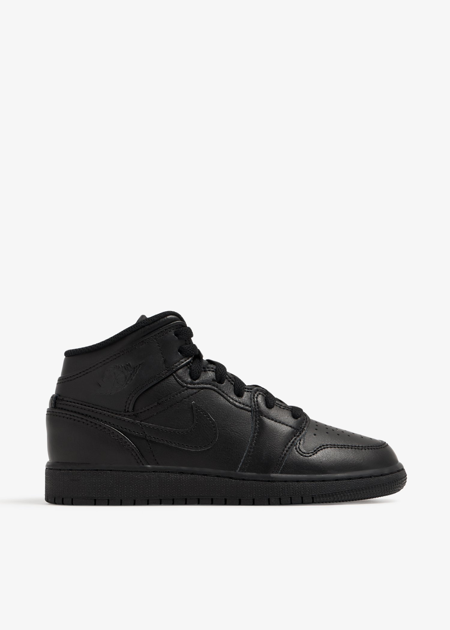 Air jordan 1 top mid black leather