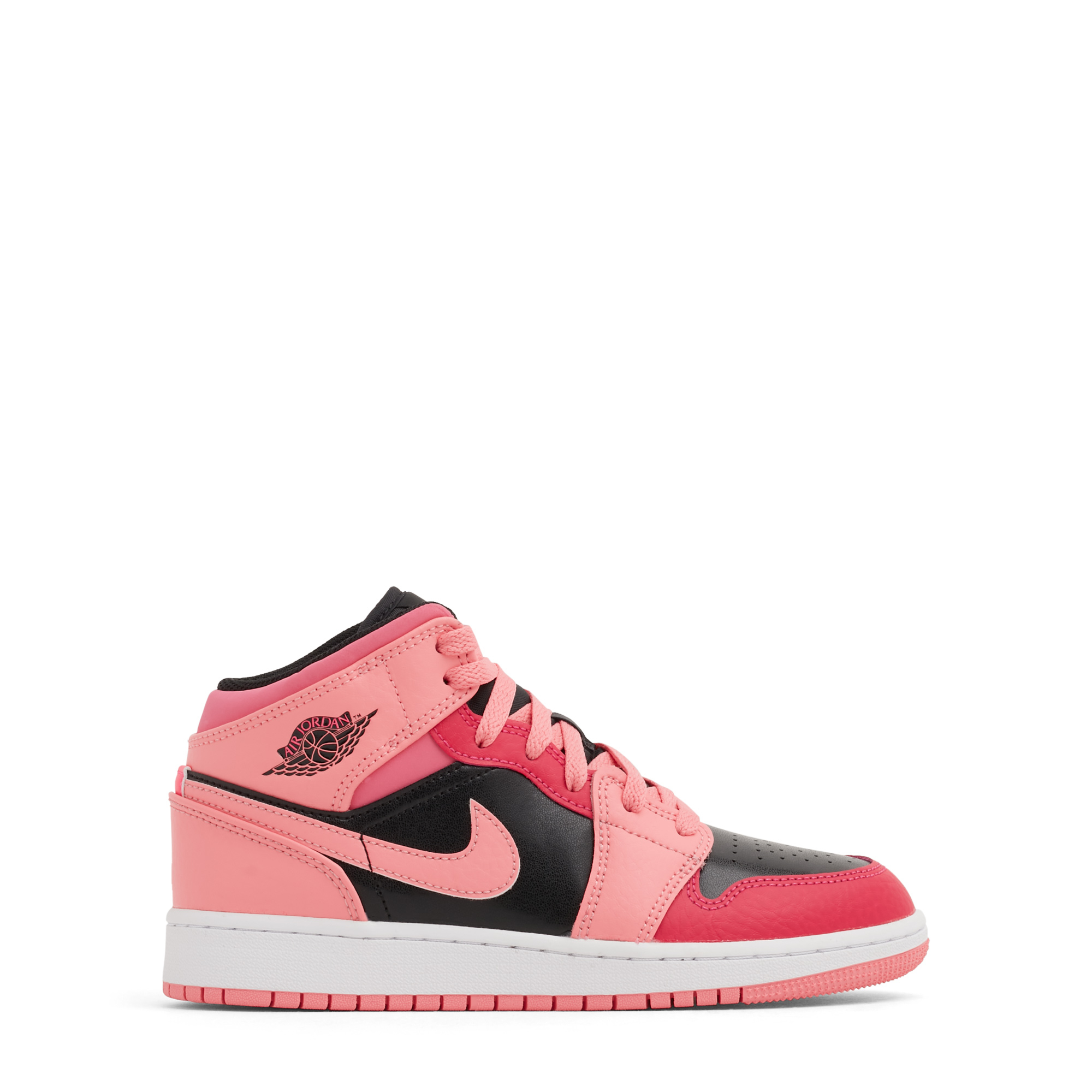 Air jordan 1 mid pink white shop