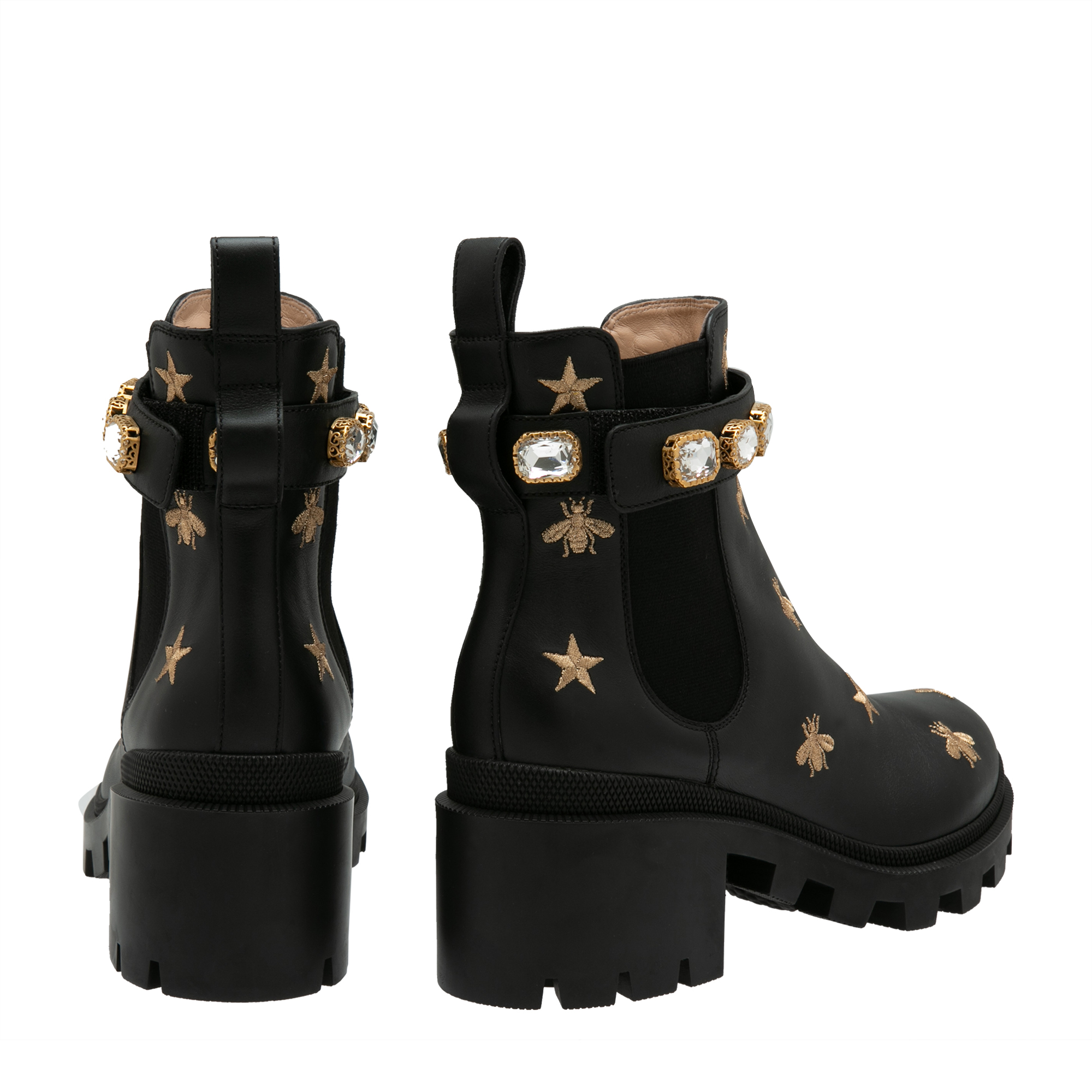 Gucci leather bootie with on sale studs