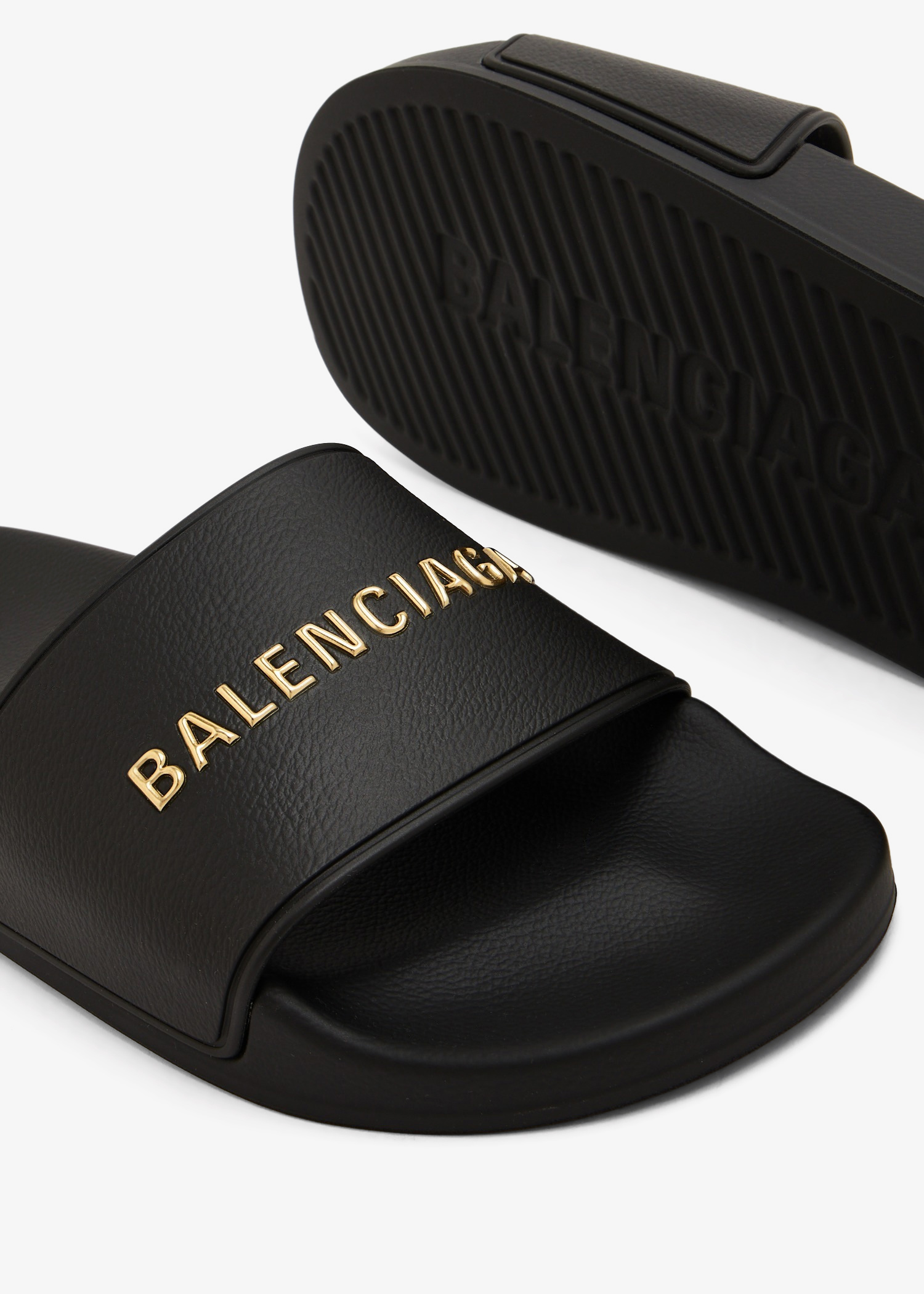 Balenciaga slides on sale black