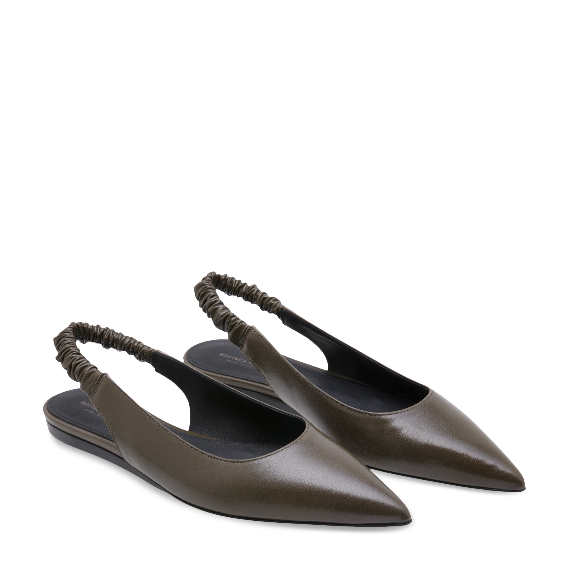 

Pointed leather pumps, Green