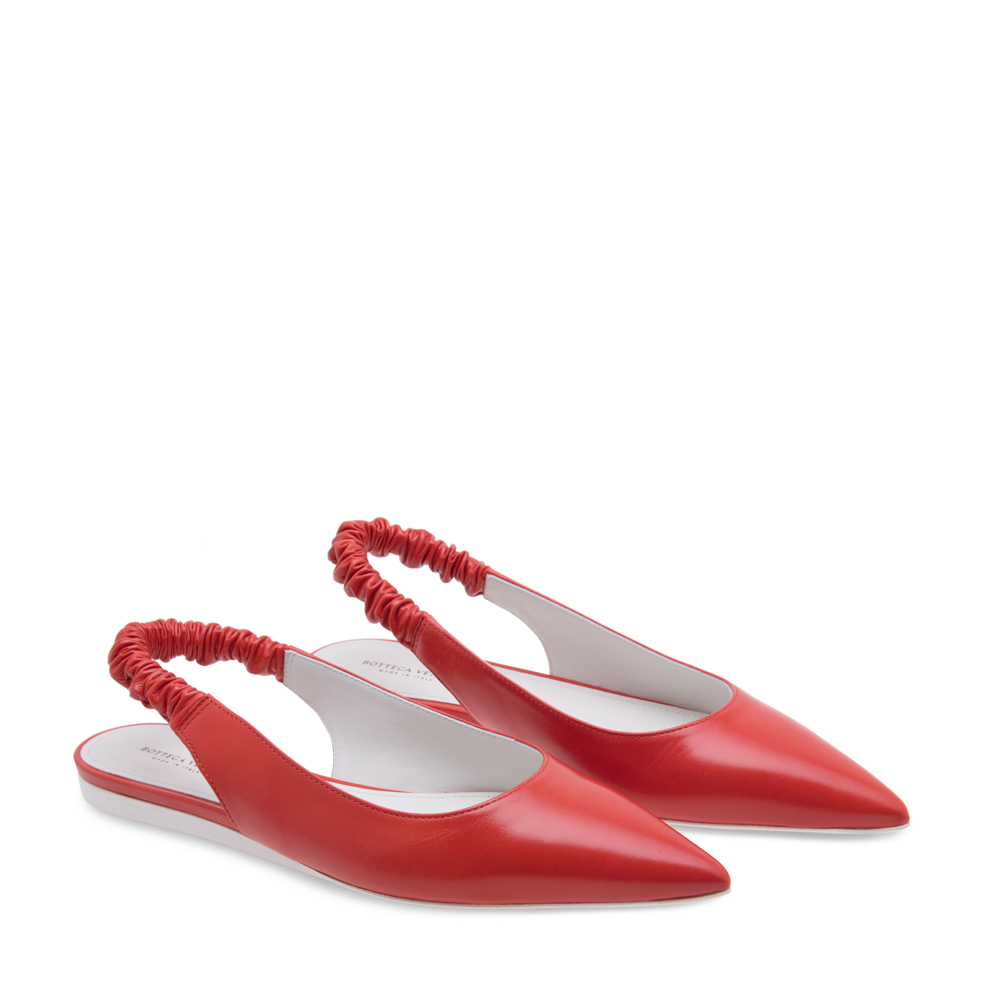 

Pointed leather pumps, Red
