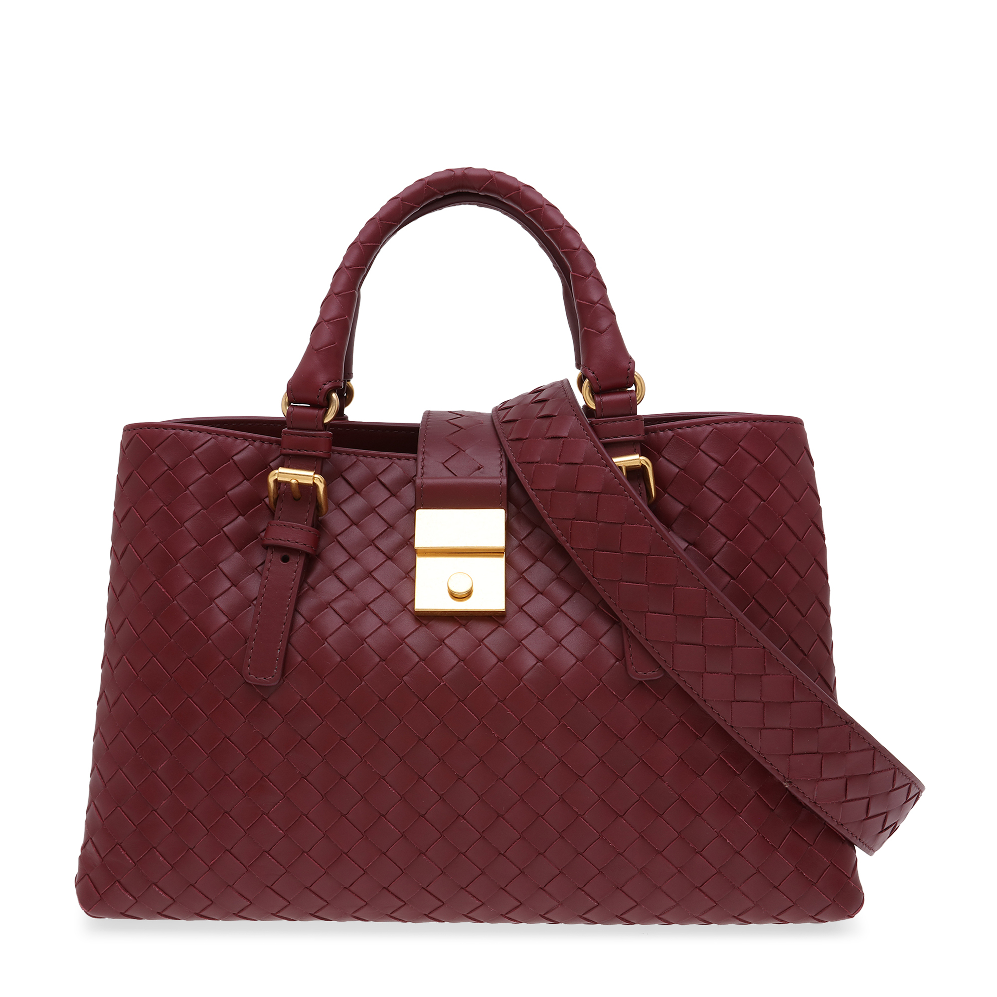 

Small Intrecciato Roma top-handle bag, Red
