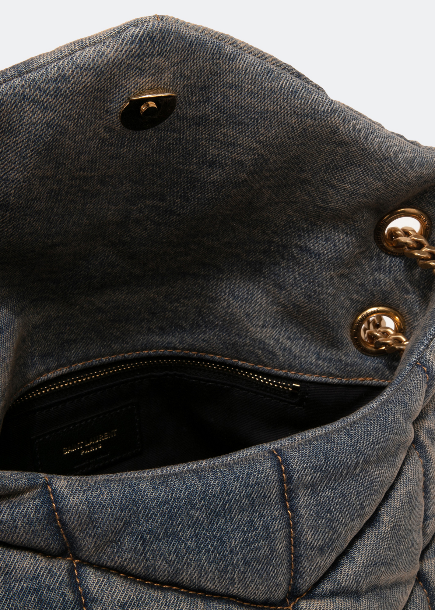 

Loulou Puffer small chain bag, Blue