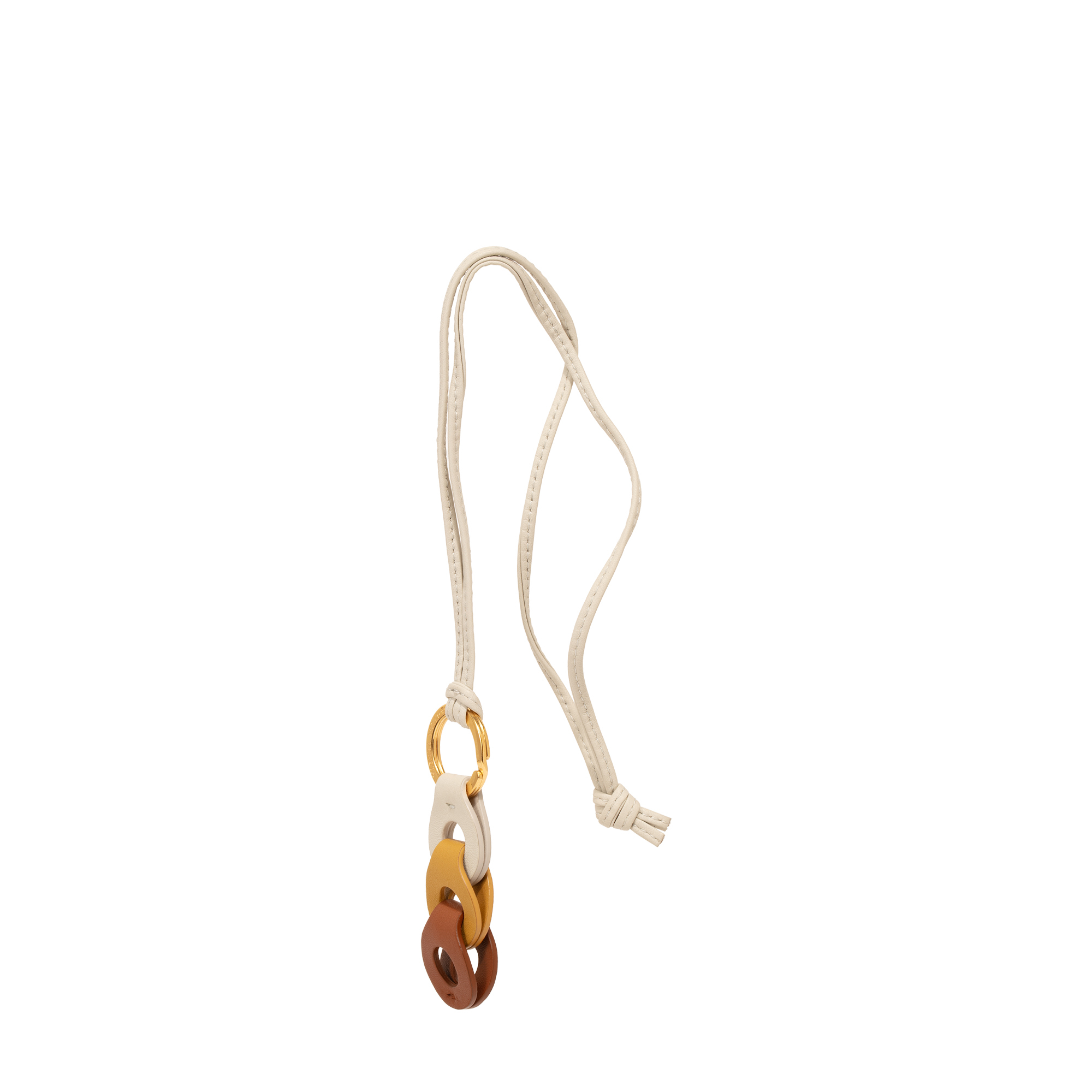

Tricolour key ring, Brown