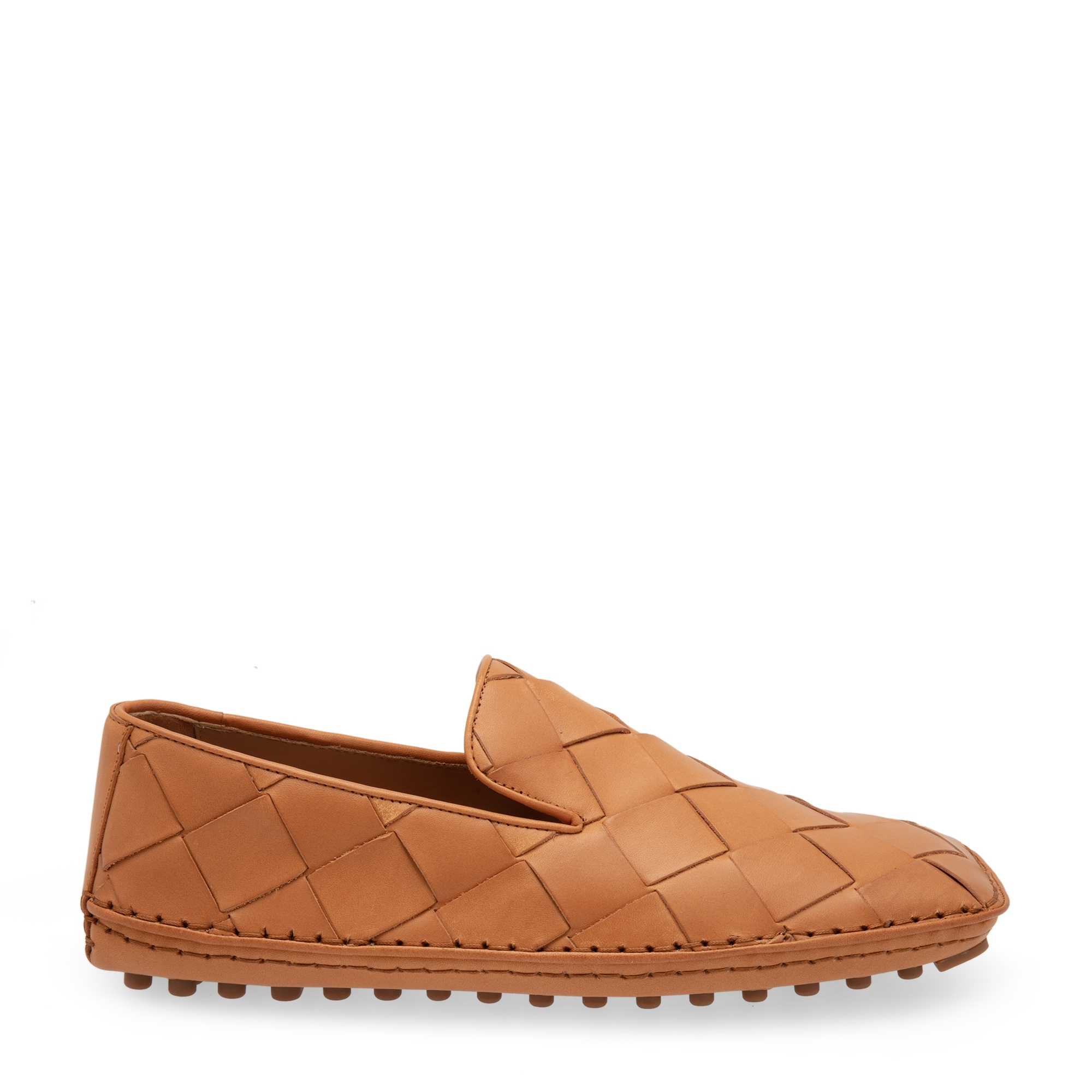 

Intrecciato leather loafers, Brown
