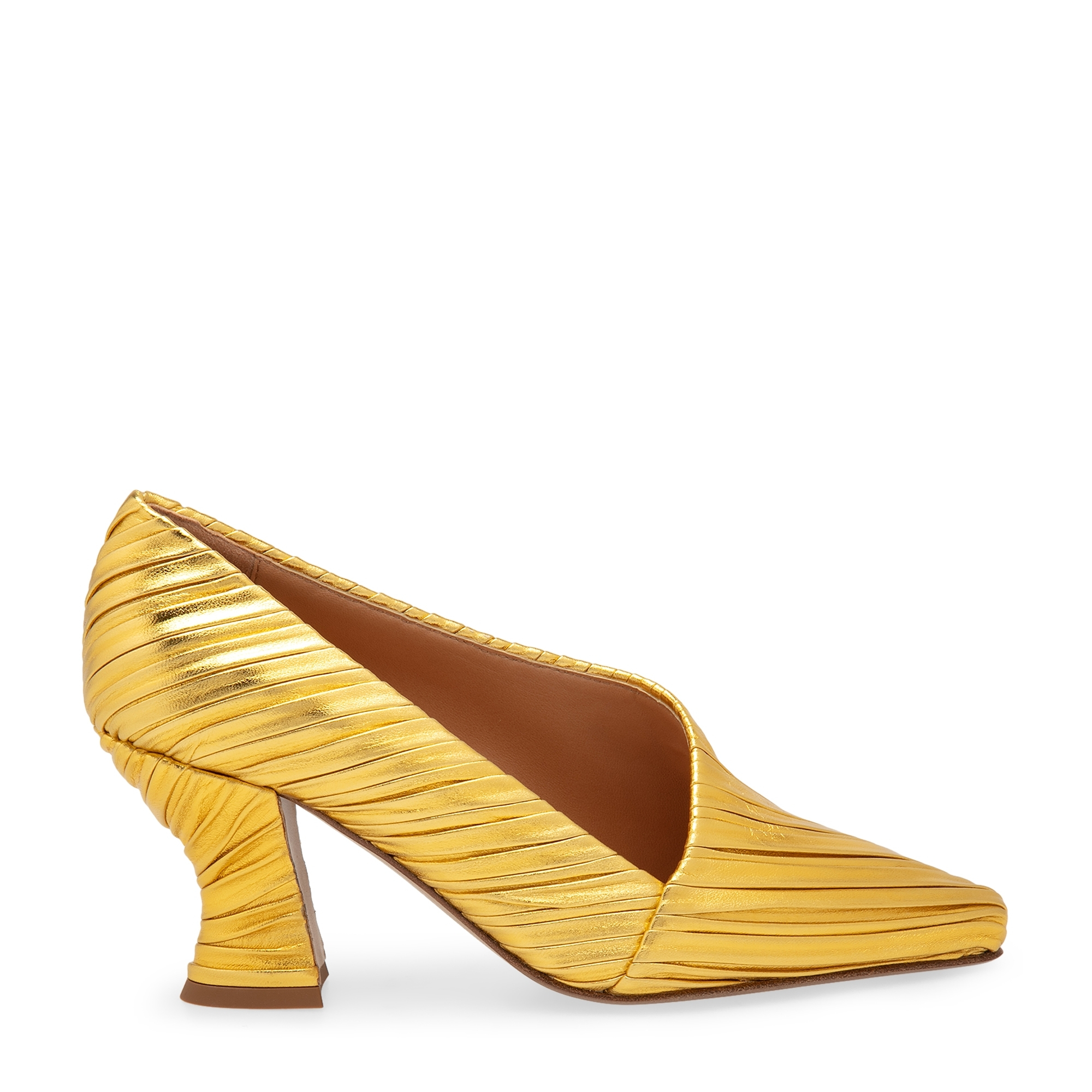 

Almond semi-d'orsay pumps, Gold