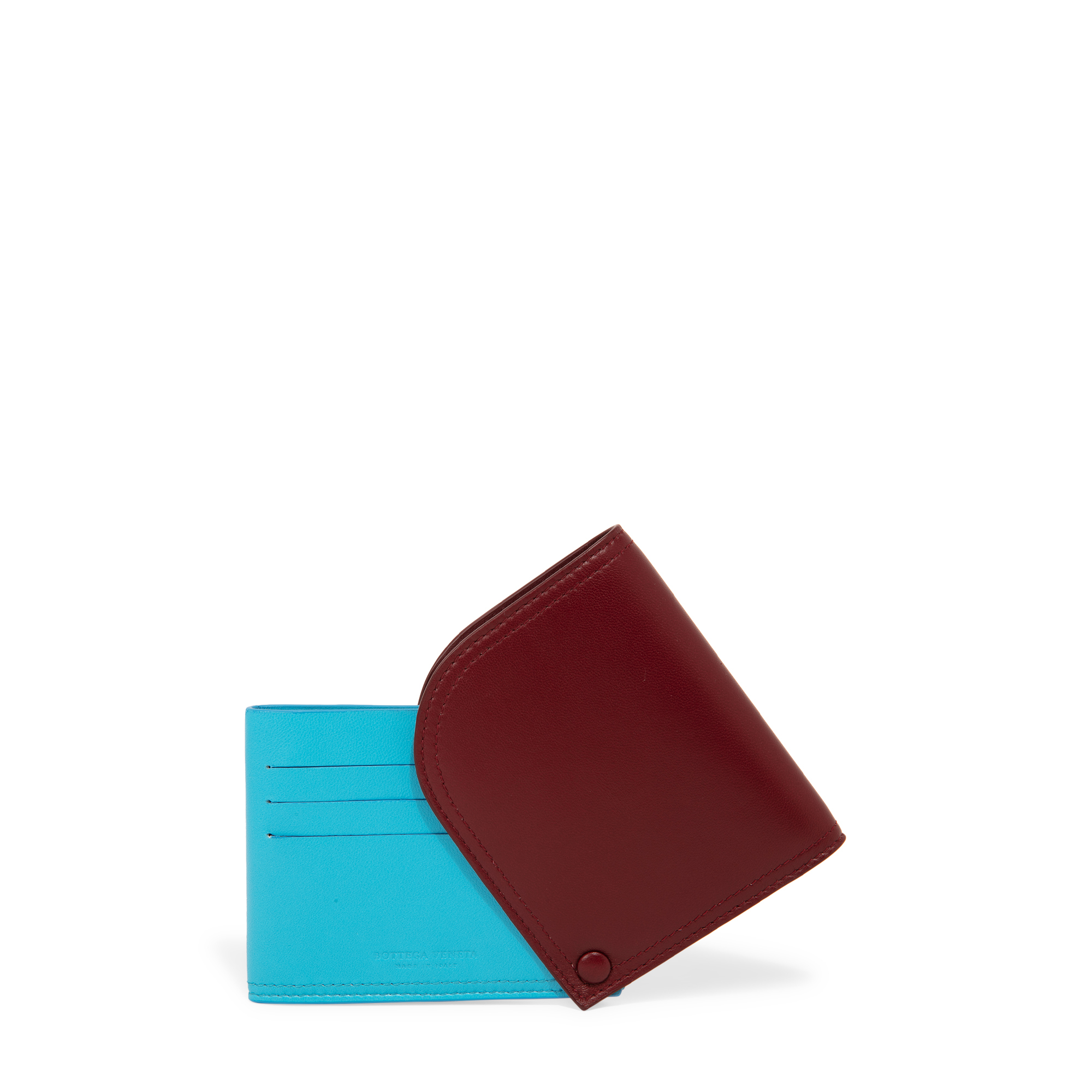 

Compact curved card wallet, Burgundy