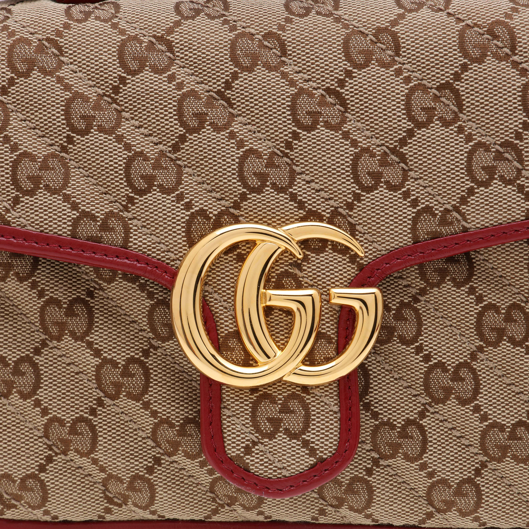 

GG Marmont mini top handle bag, Beige
