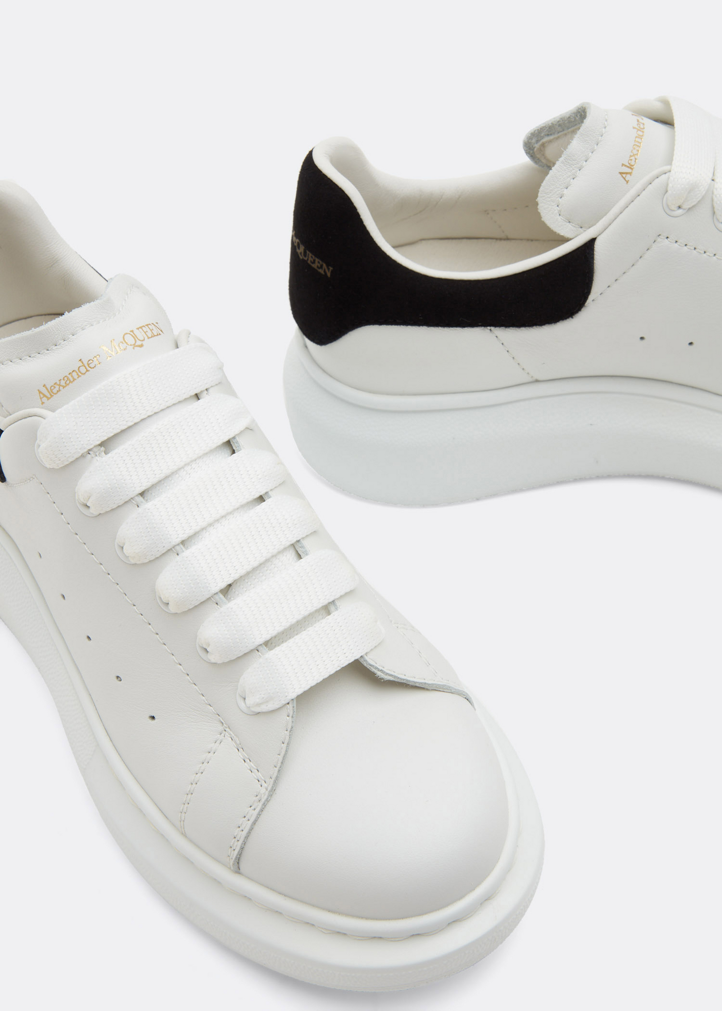 

Oversized leather sneakers, White