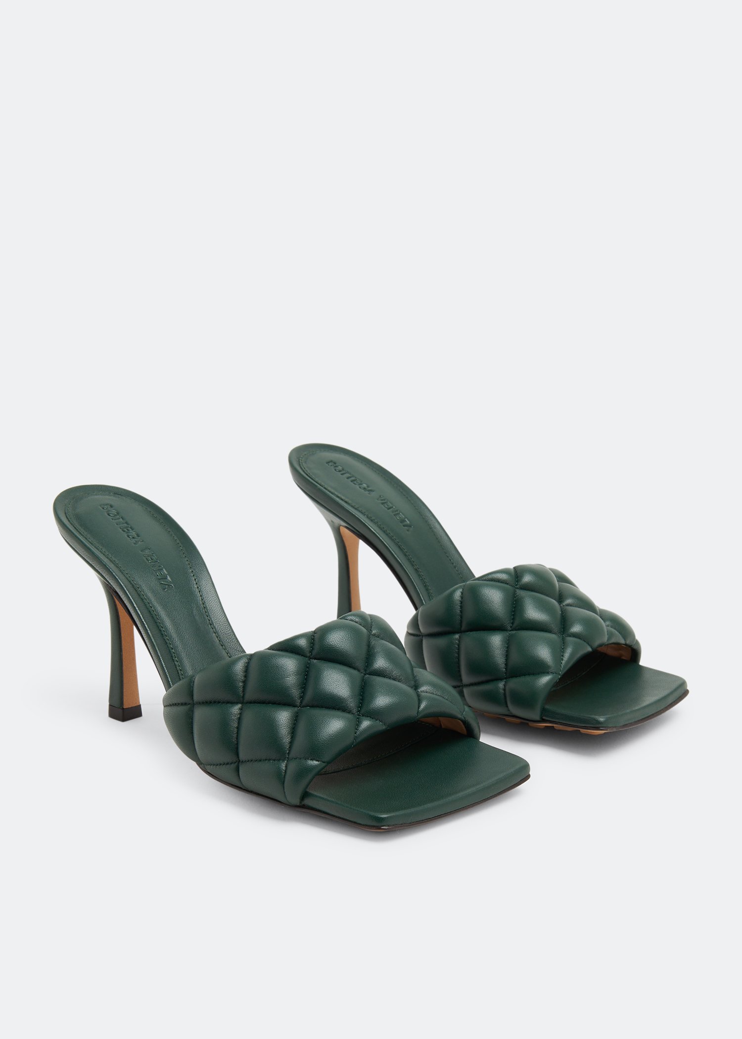 Bottega veneta quilted leather mules cheap