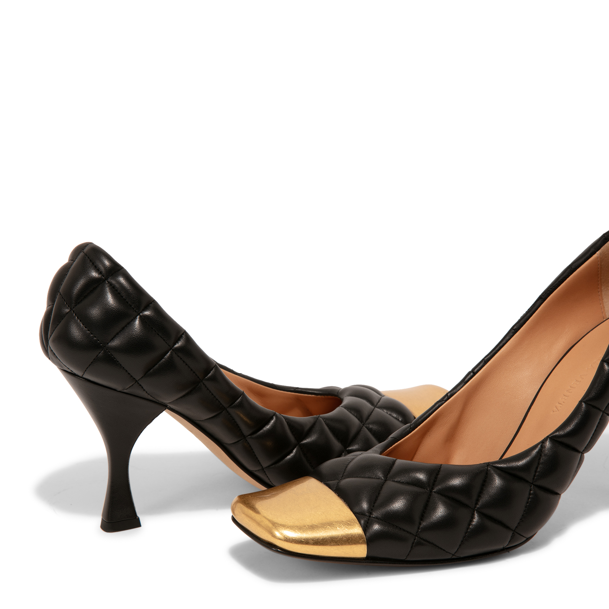 

Quilted leather pumps, Black