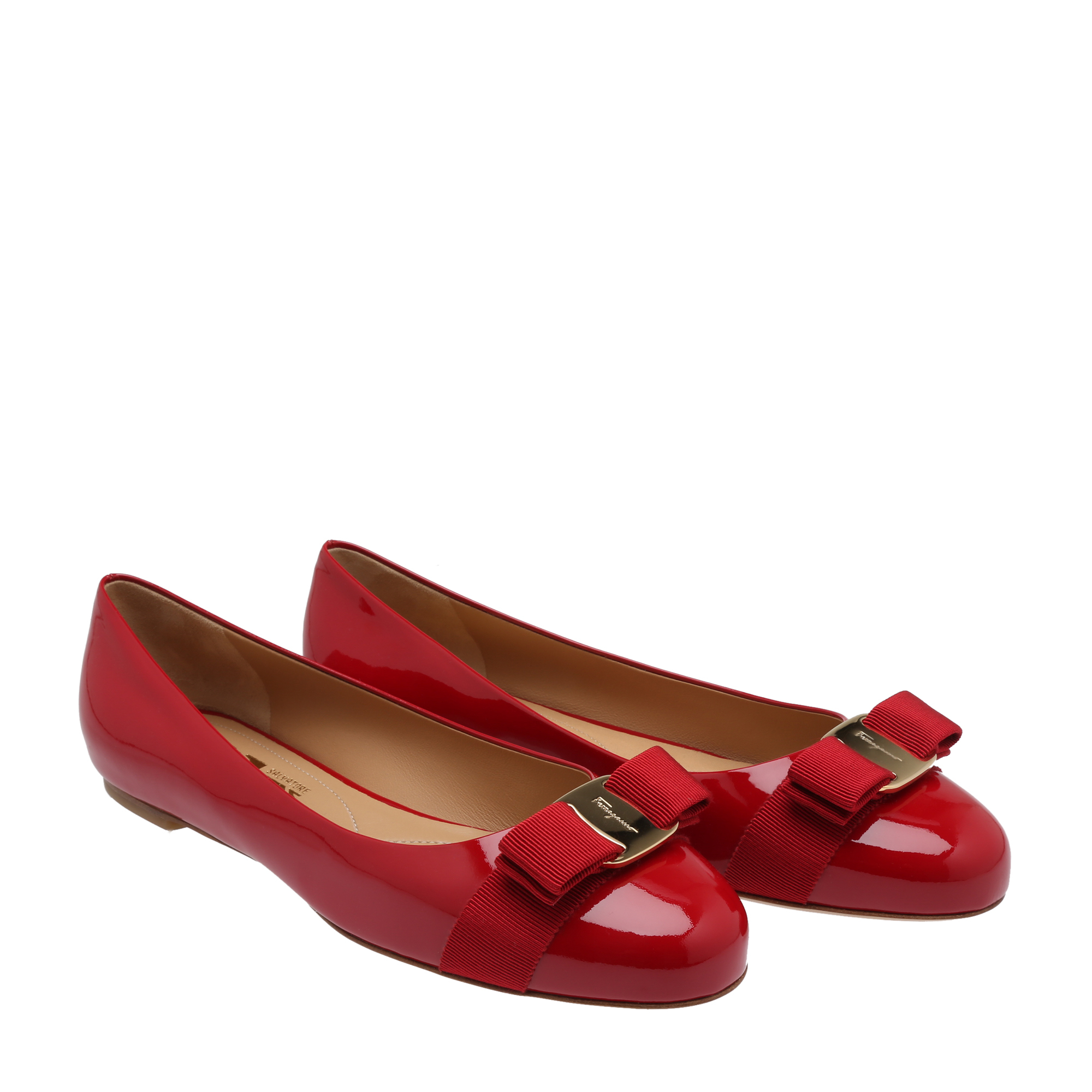 

Varina patent ballet flats, Red