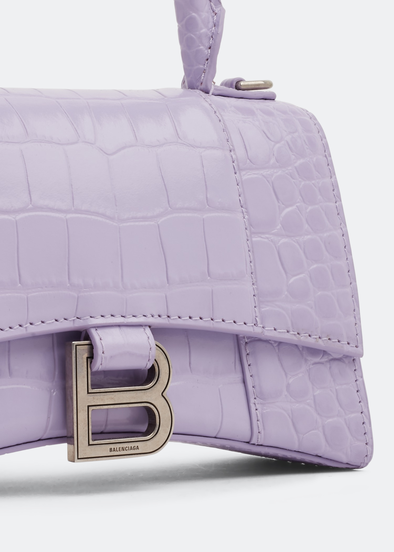

Hourglass XS top handle bag, Purple