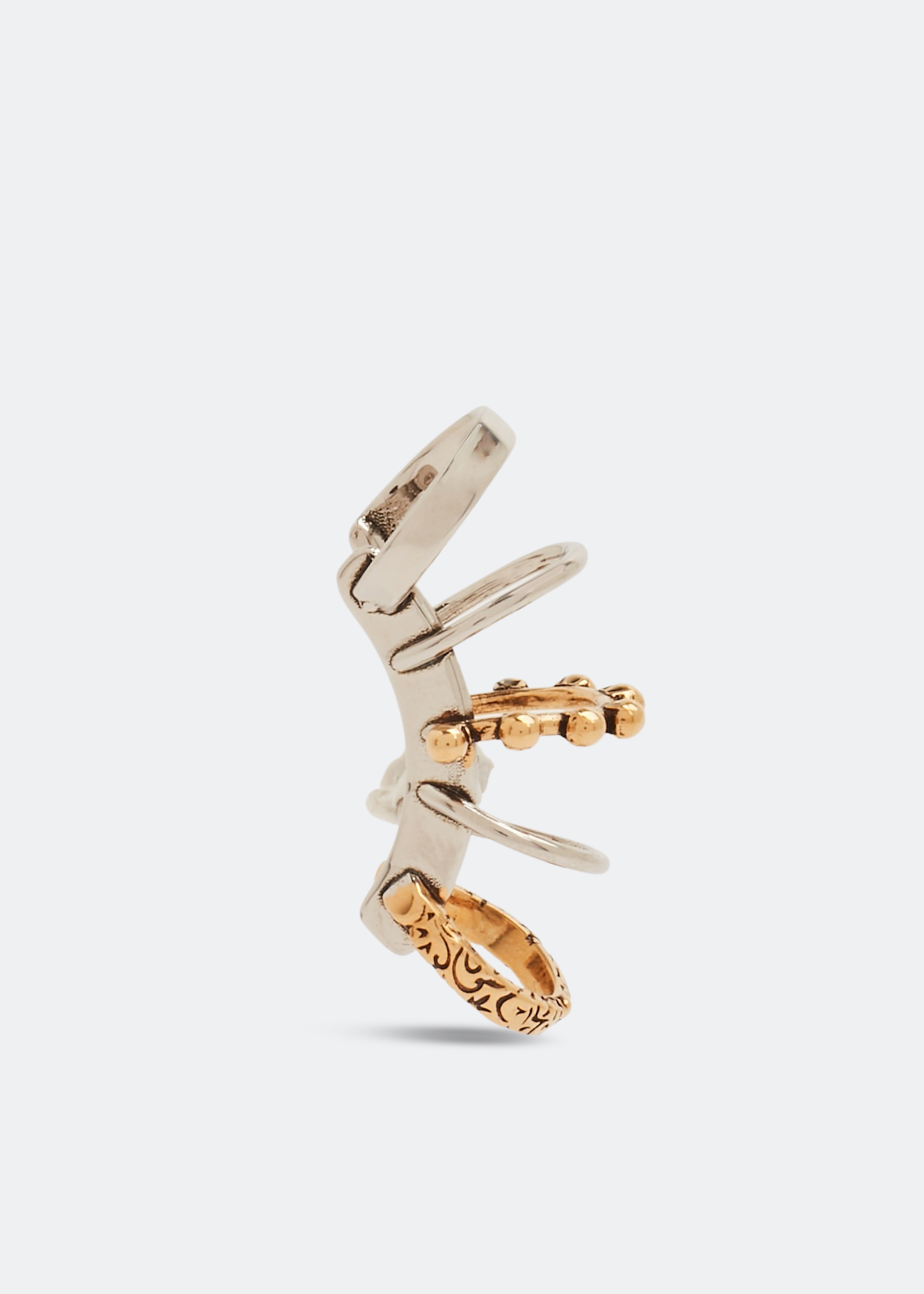 McQueen Punk ear cuff for Women - Metallic in Bahrain | Level Shoes