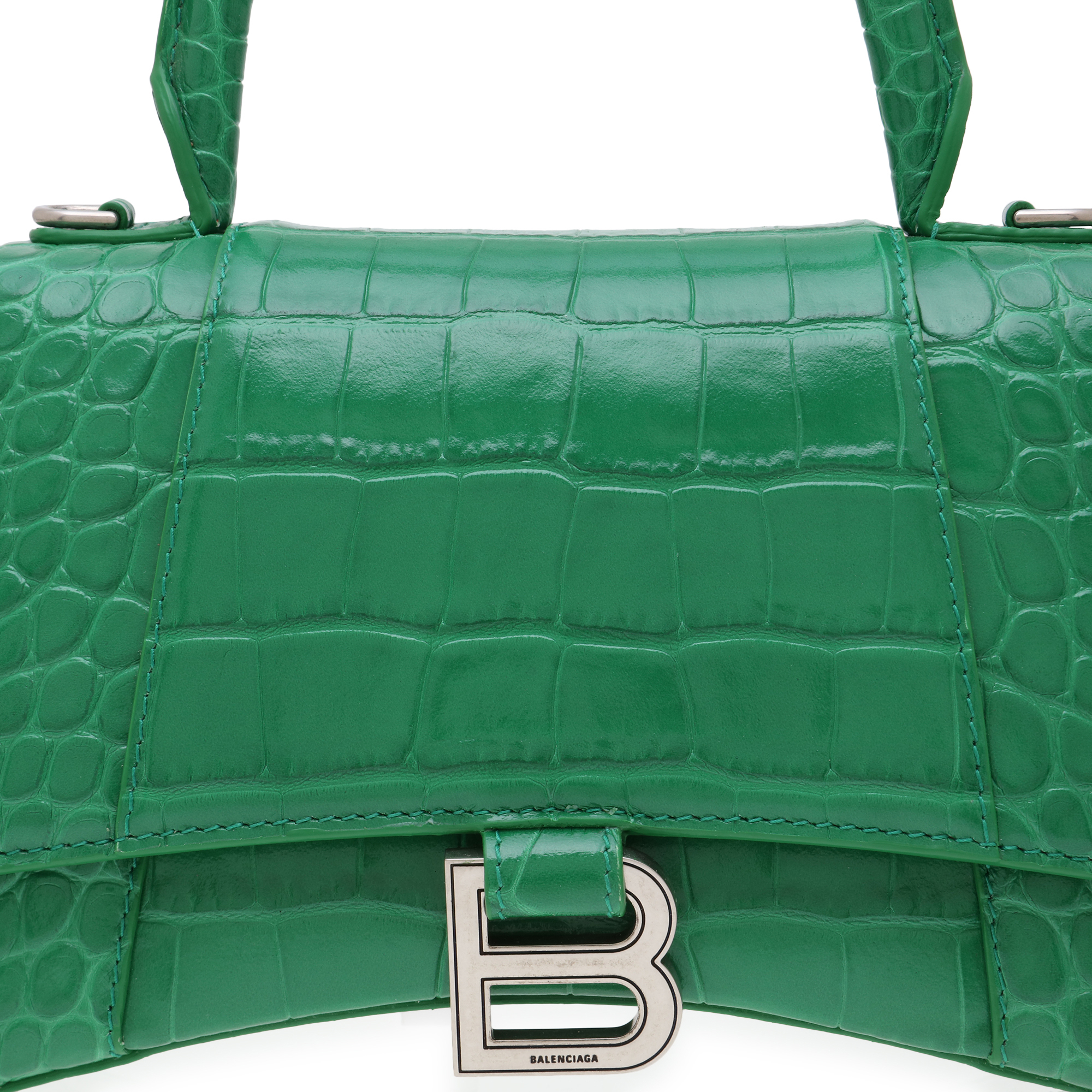 

Hourglass S top-handle bag, Green