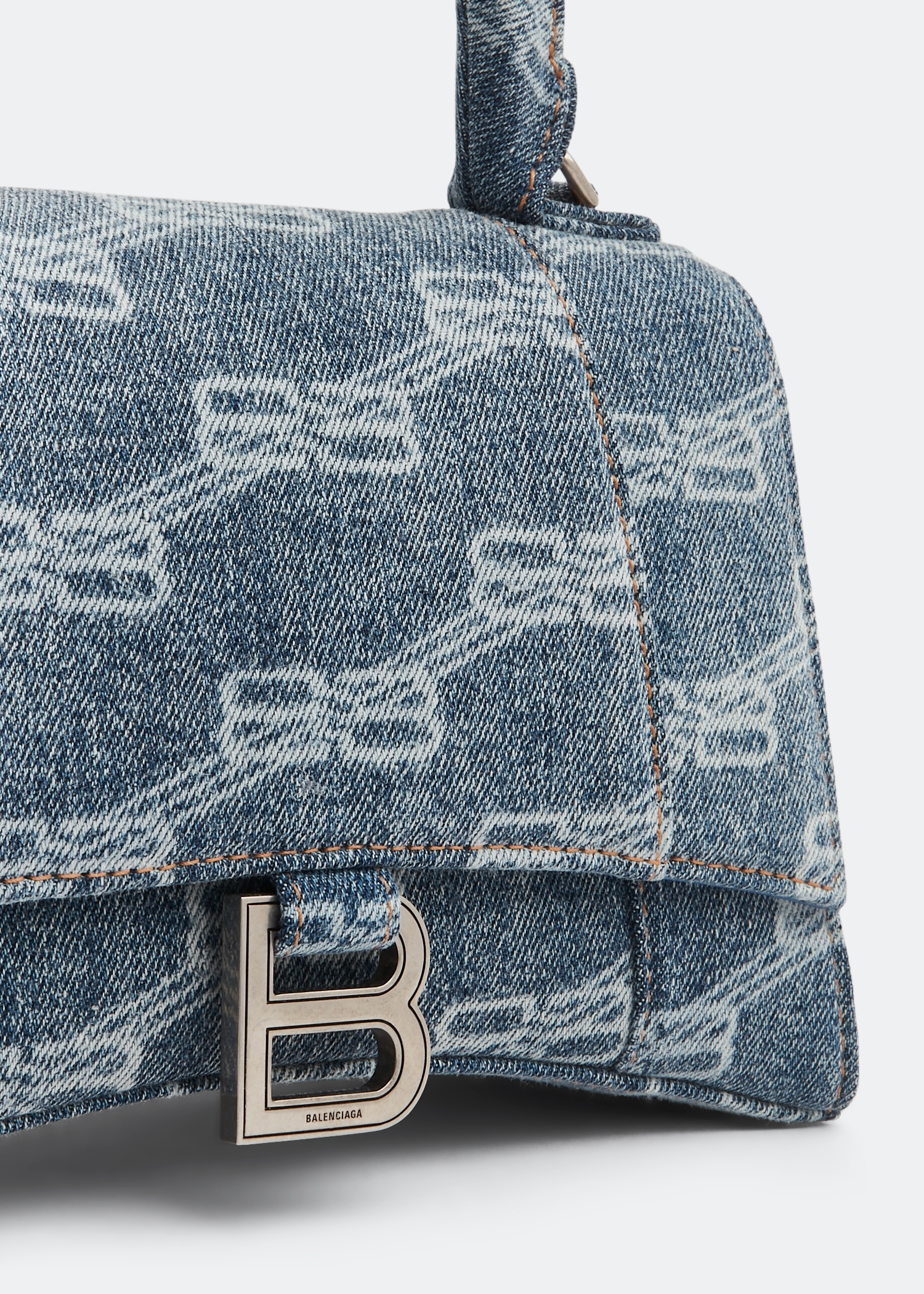 

Hourglass S top-handle bag, Blue