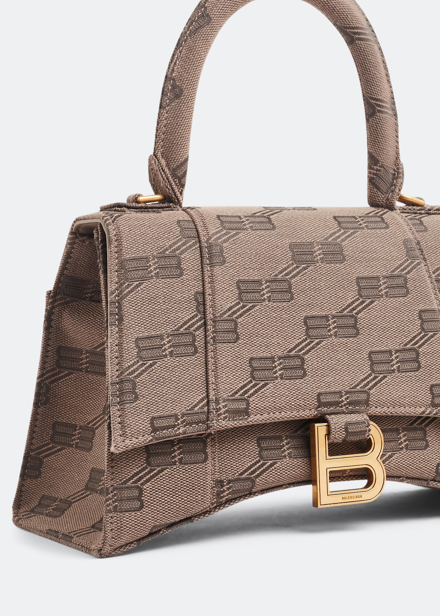 

Hourglass S top-handle bag, Brown