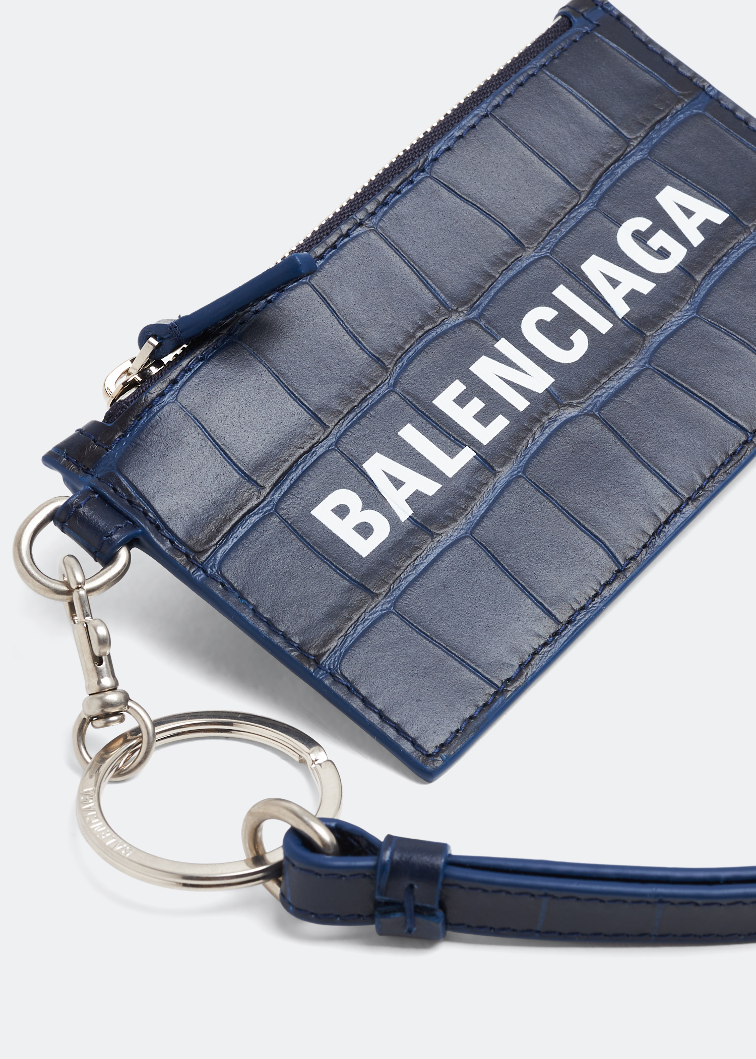 

Cash card holder on keyring, Blue