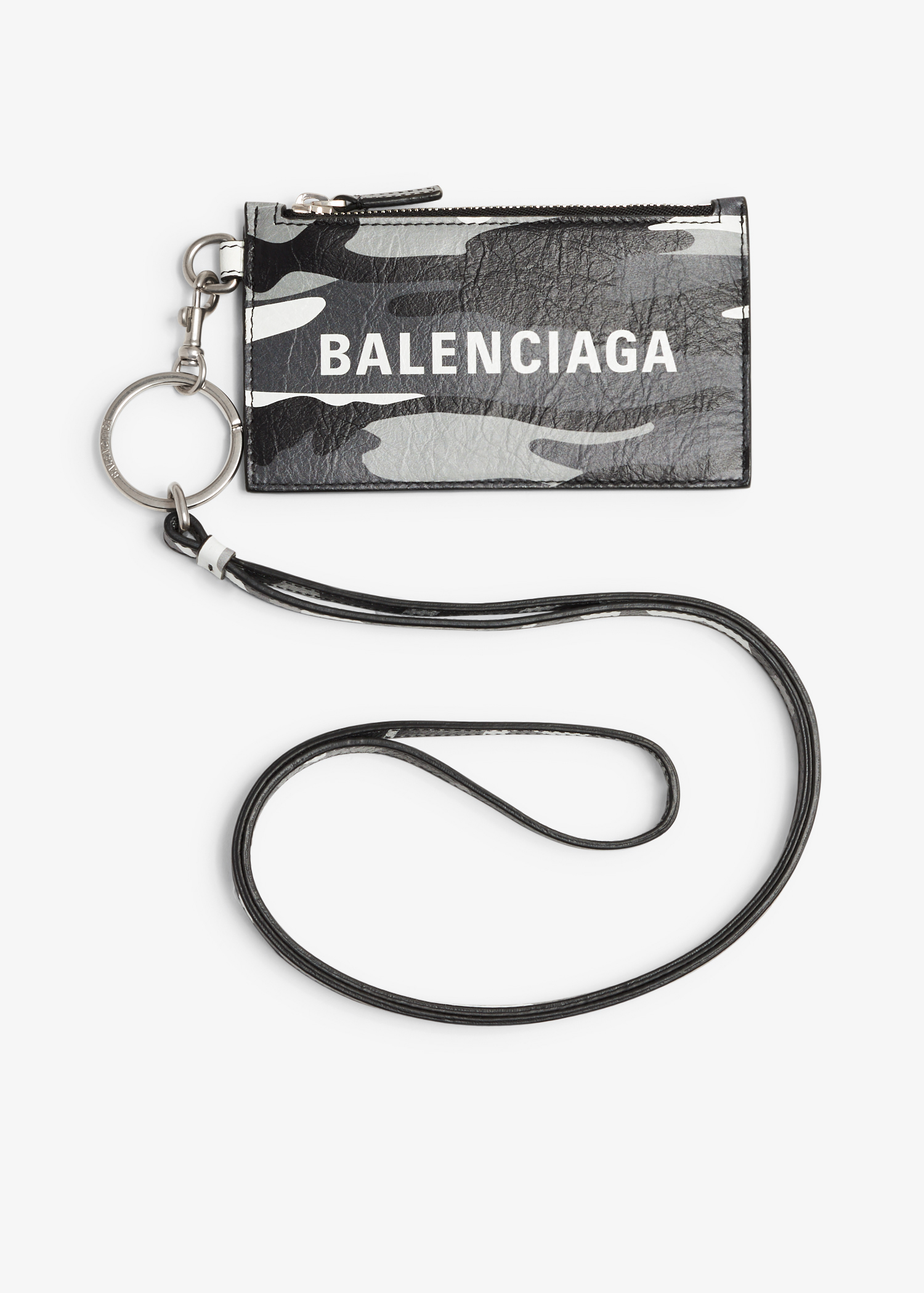 

Card case on keyring, Grey