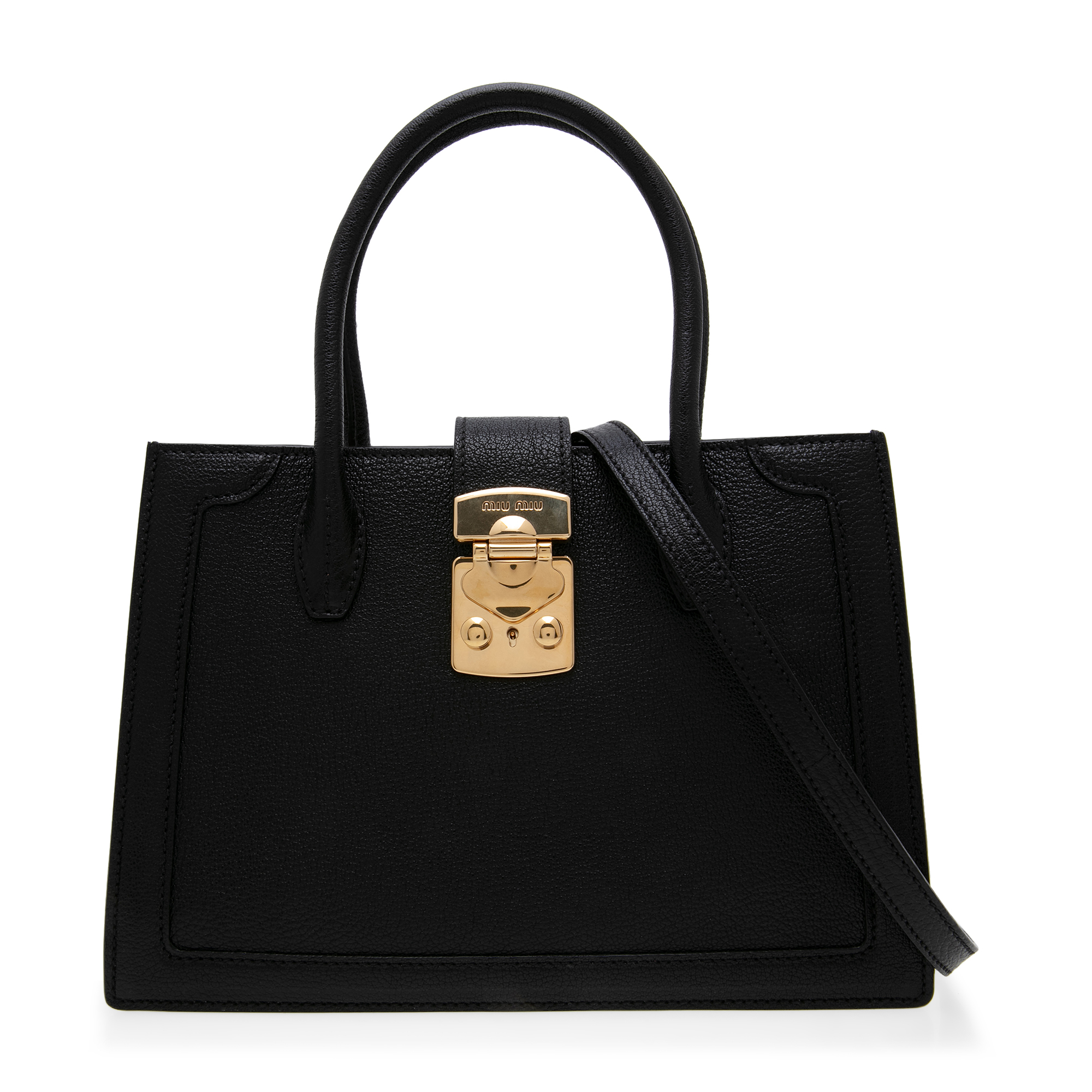 

Miu Confidential Madras bag, Black