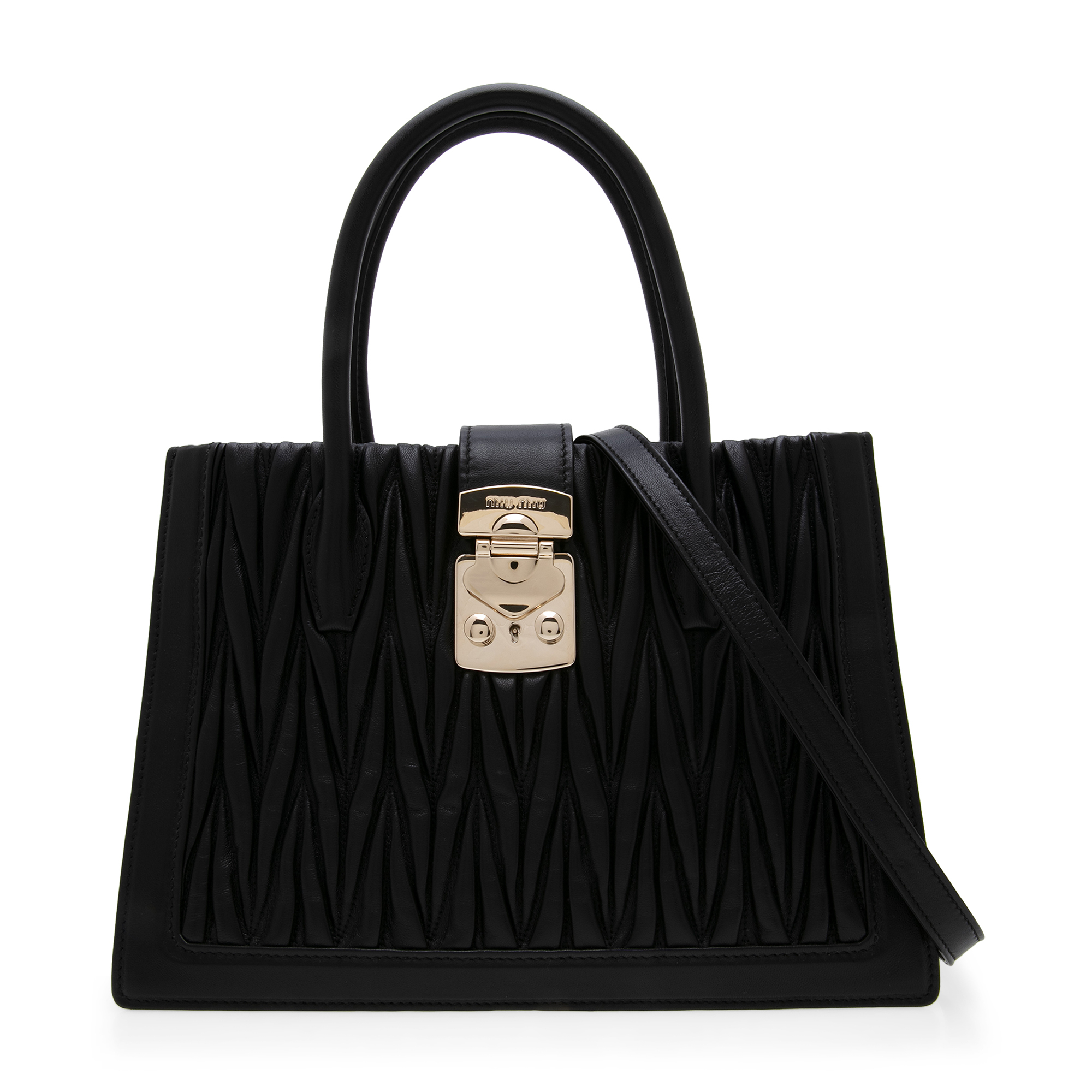

Miu Confidential Madras bag, Black