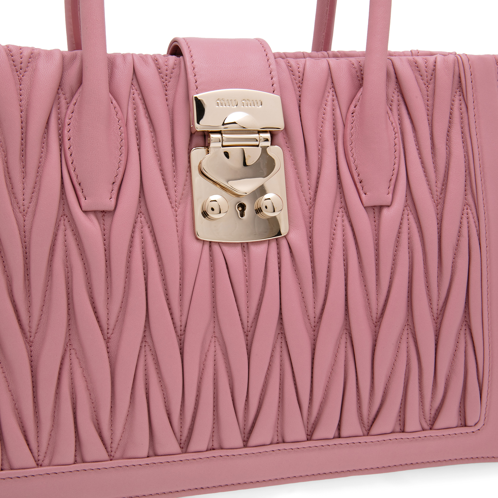 

Miu Confidential Madras bag, Pink