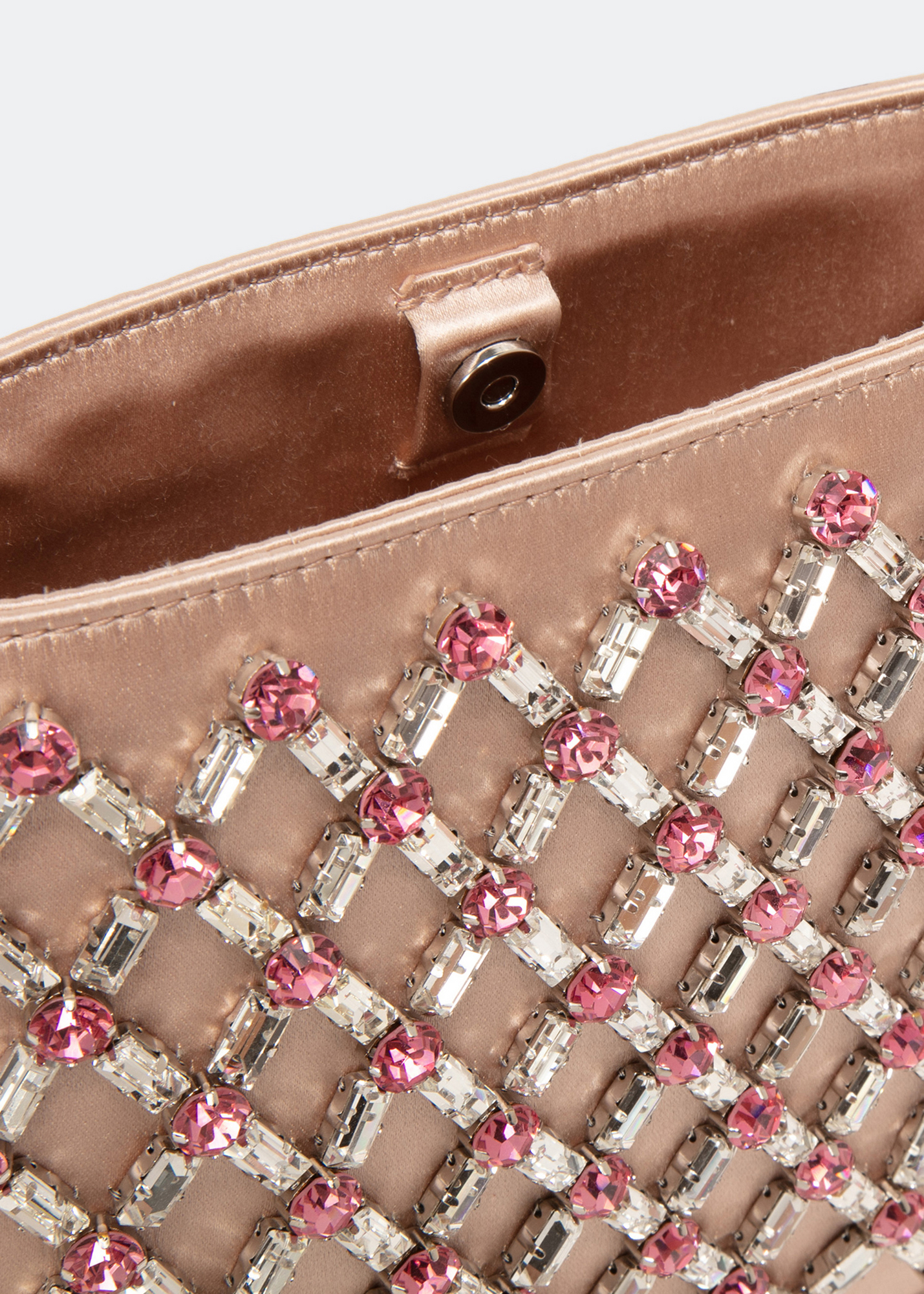 

Sassy satin shoulder bag, Pink