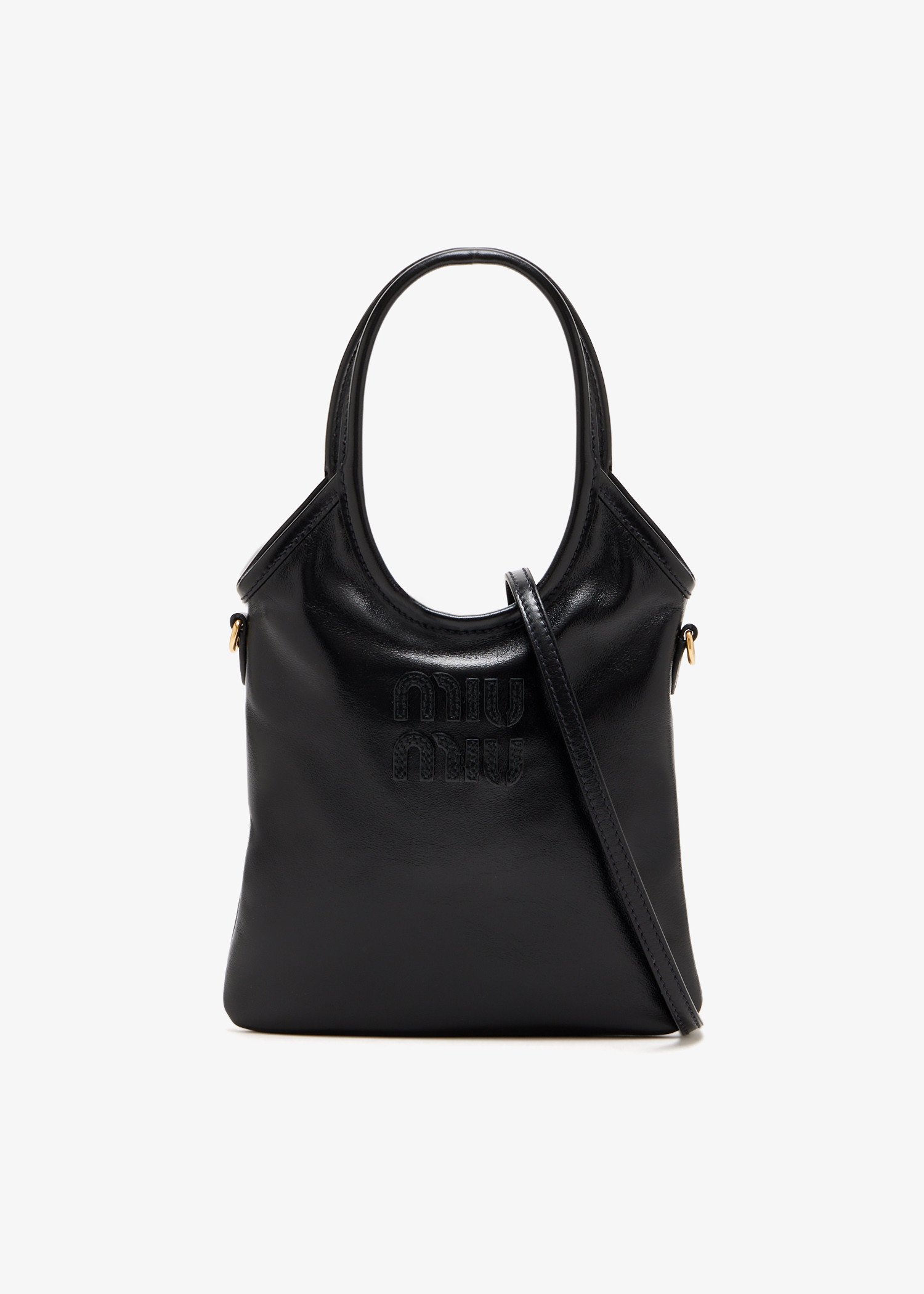 

Ivy leather handbag, Black