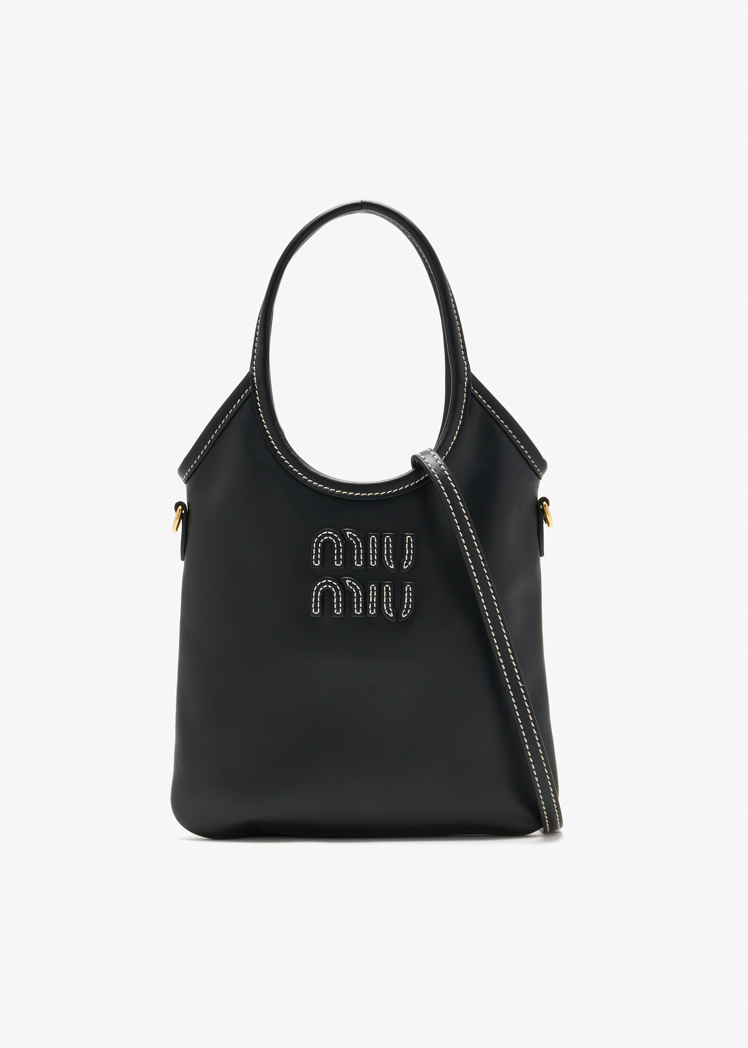 

Ivy leather handbag, Black