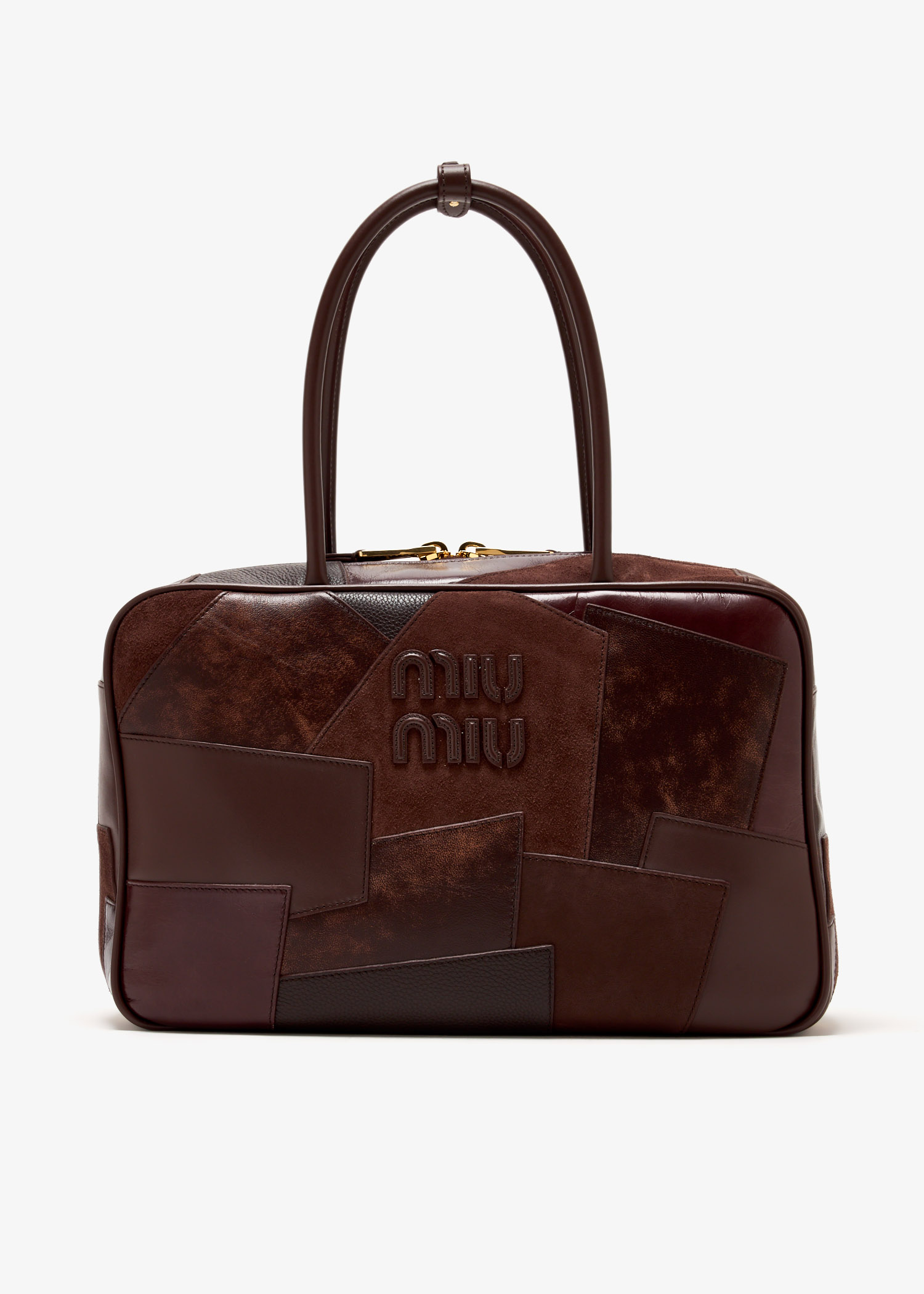 

Beau leather patchwork bag, Brown