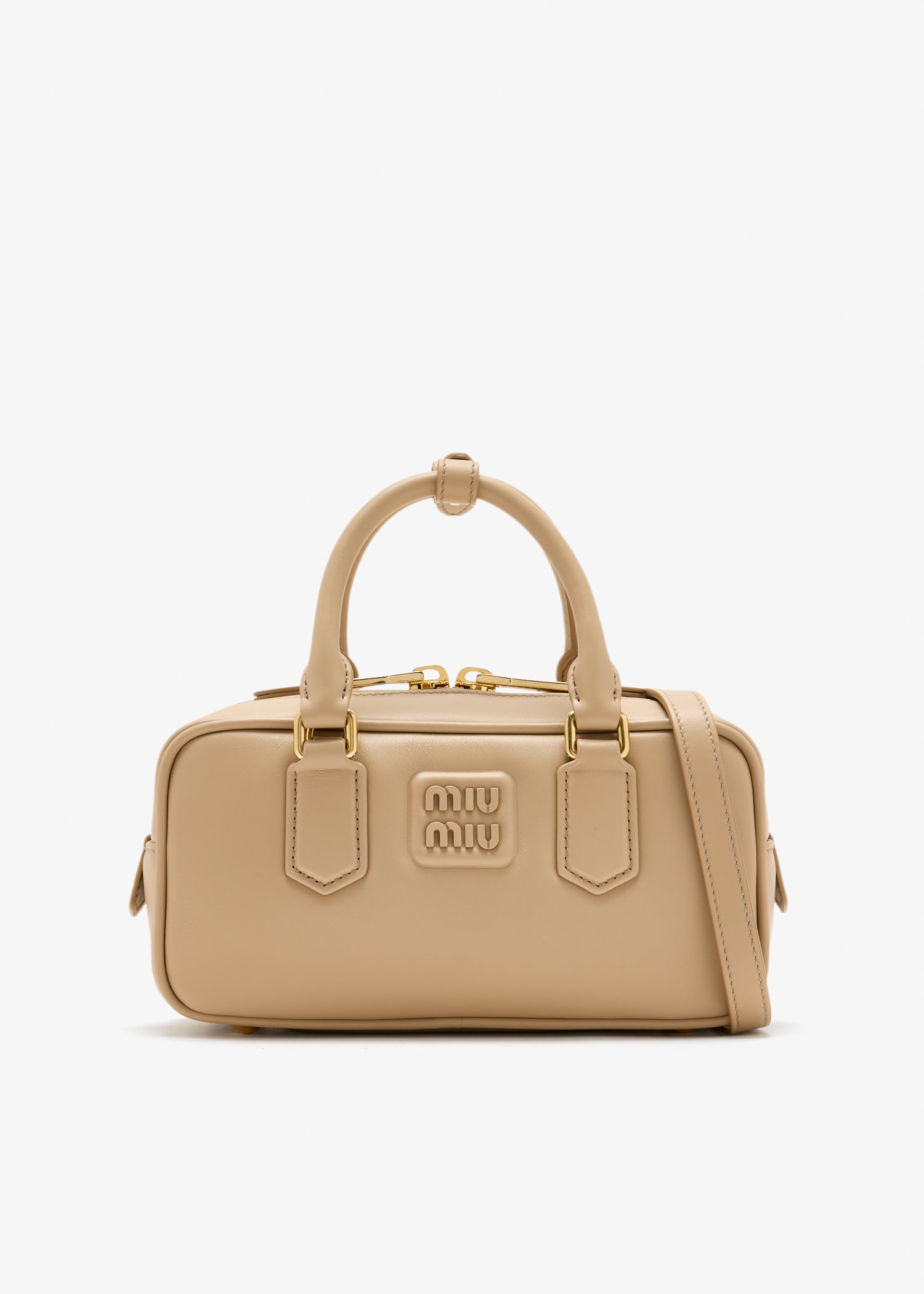 

Arcadie leather bag, Beige