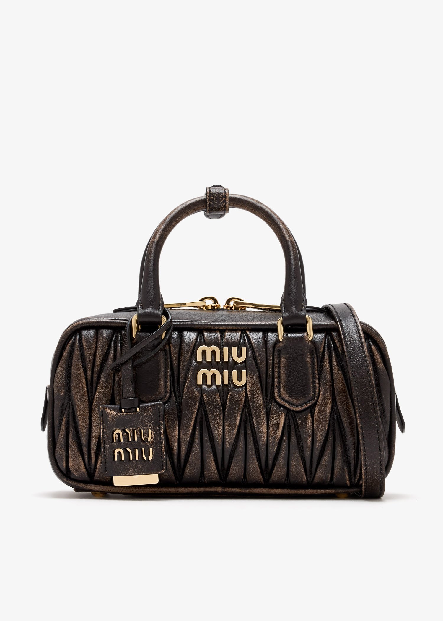 

Arcadie matelassé leather bag, Brown