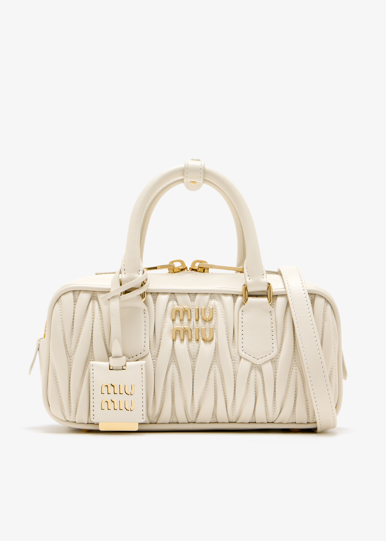 

Arcadie matelassé leather bag, Cream