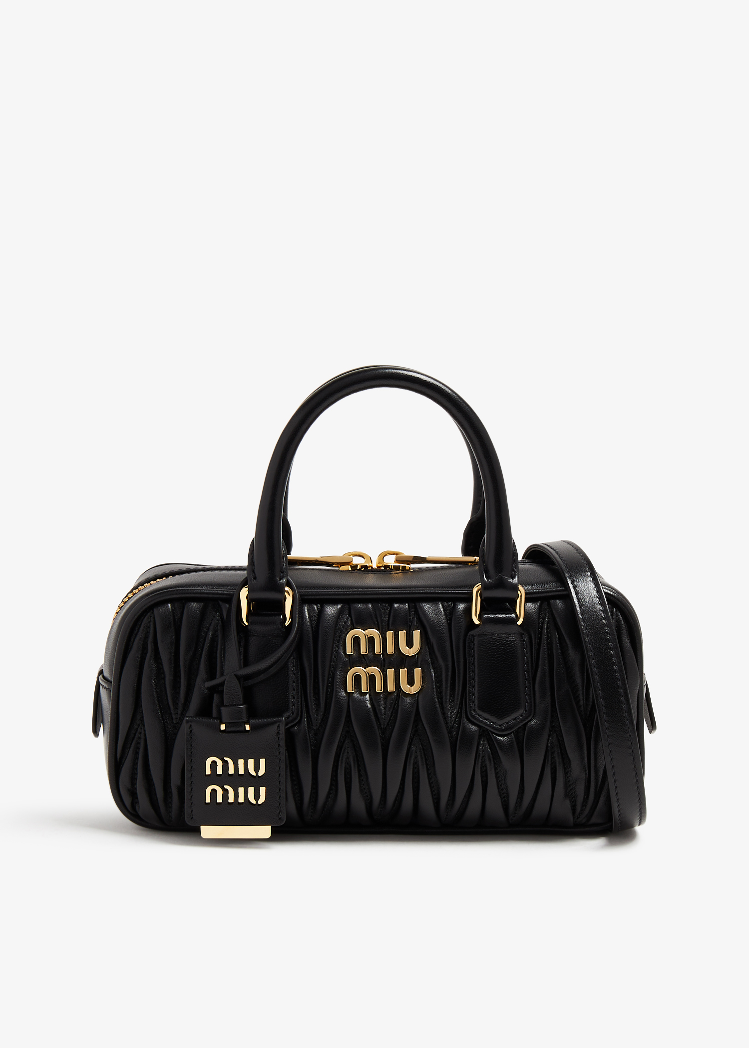 

Arcadie matelassé leather bag, Black