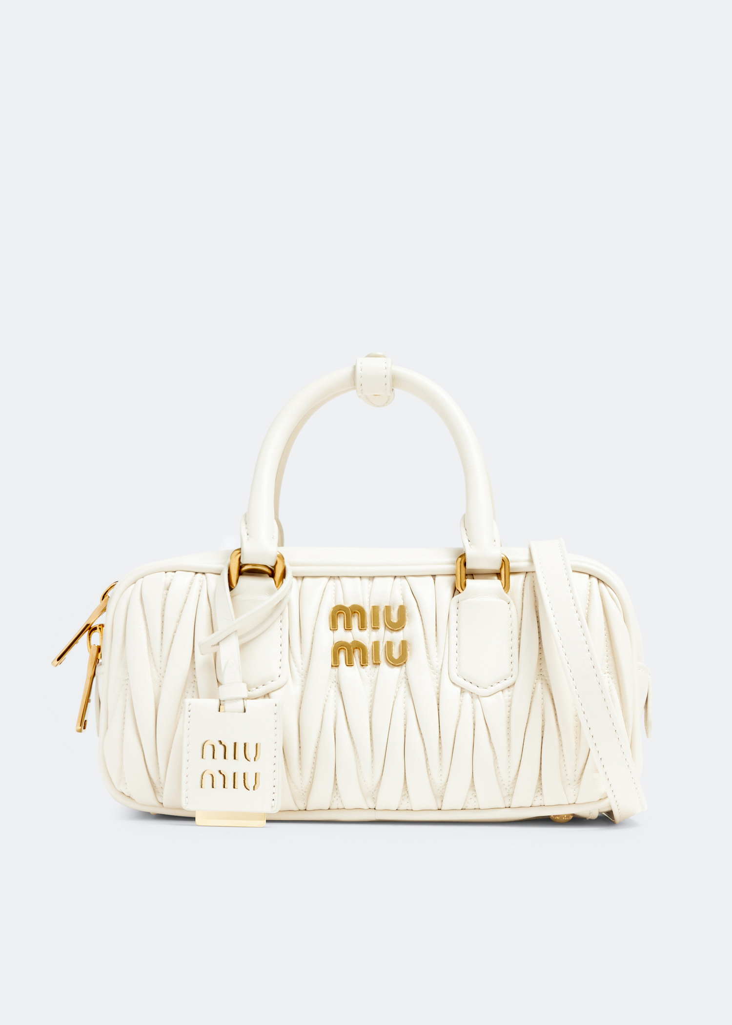 

Arcadie matelassé leather bag, White