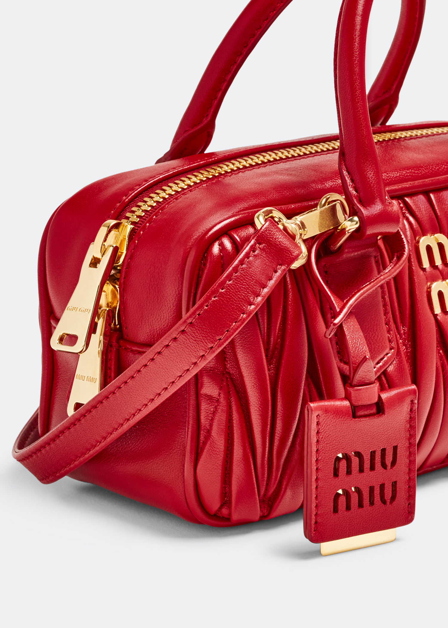 

Arcadie matelassé leather bag, Red