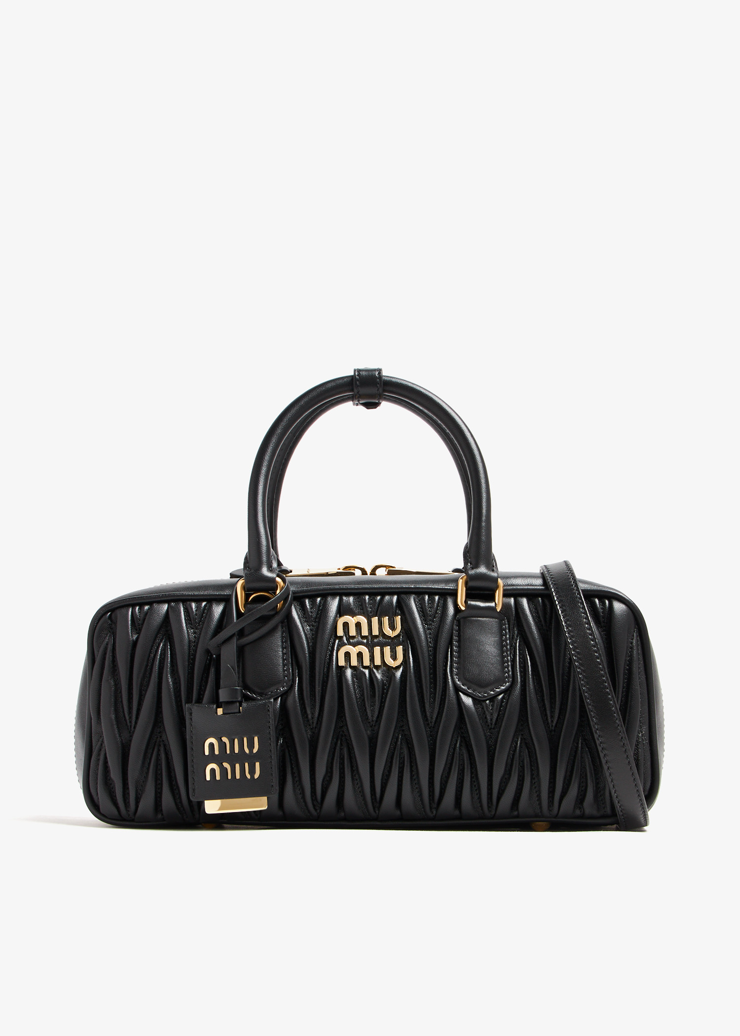 

Arcadie matelassé leather bag, Black