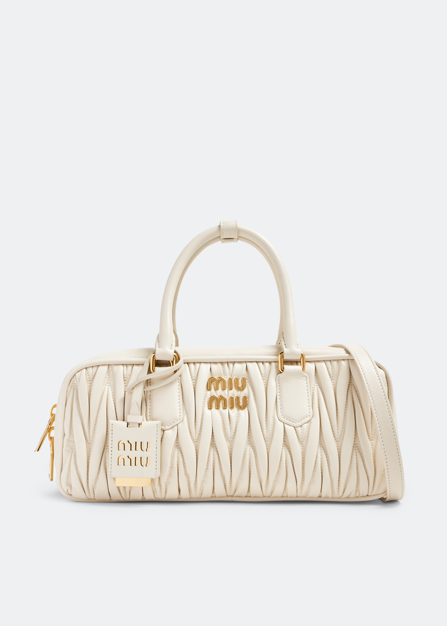 

Arcadie matelassé leather bag, White