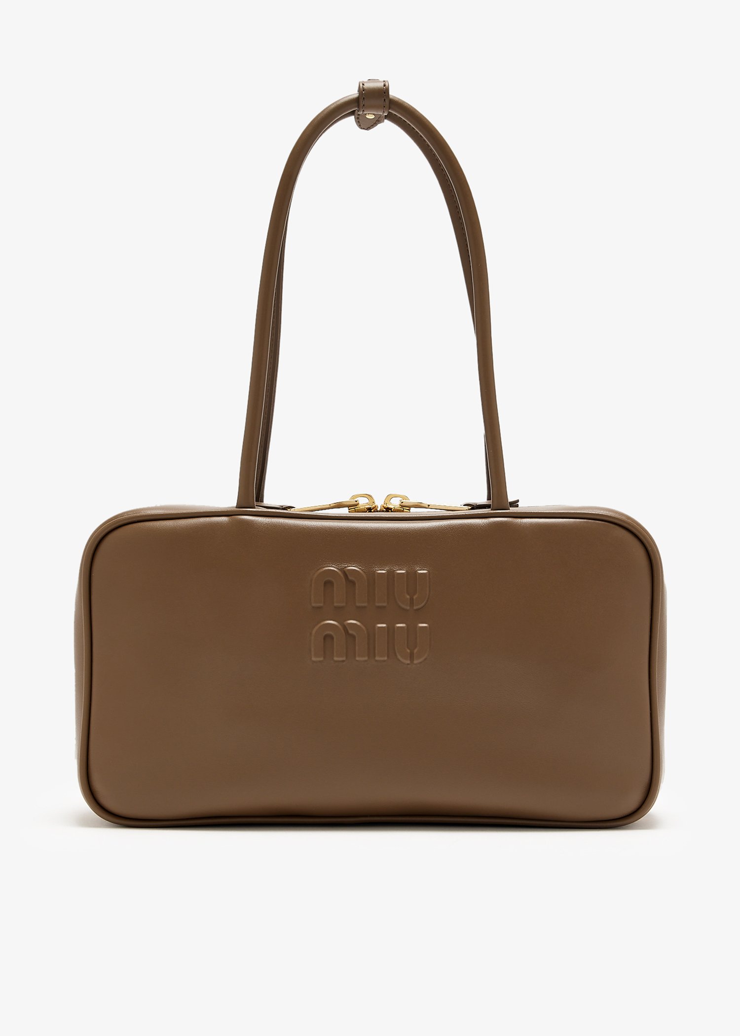 

Beau leather top-handle bag, Brown