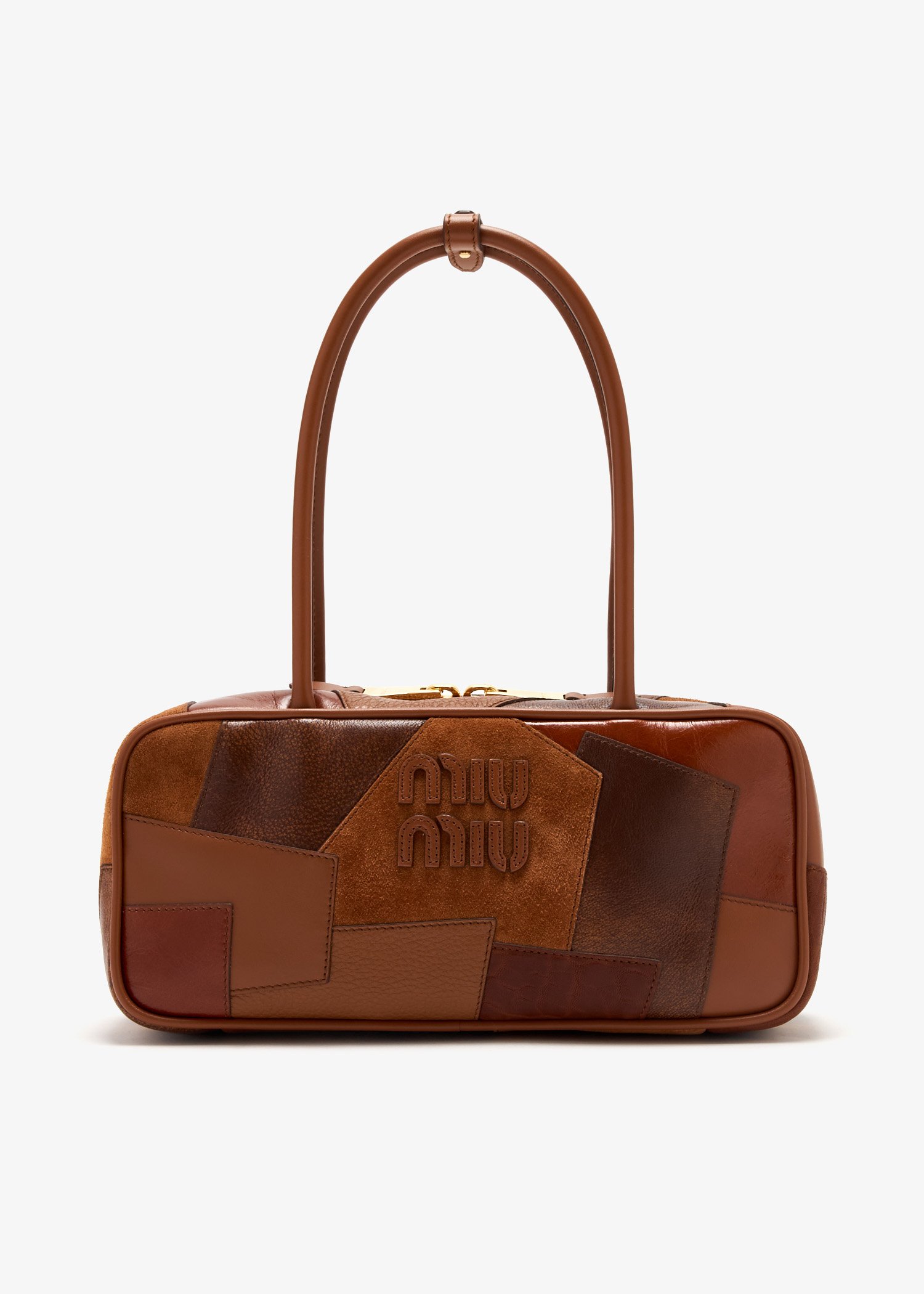 

Beau leather patchwork bag, Brown